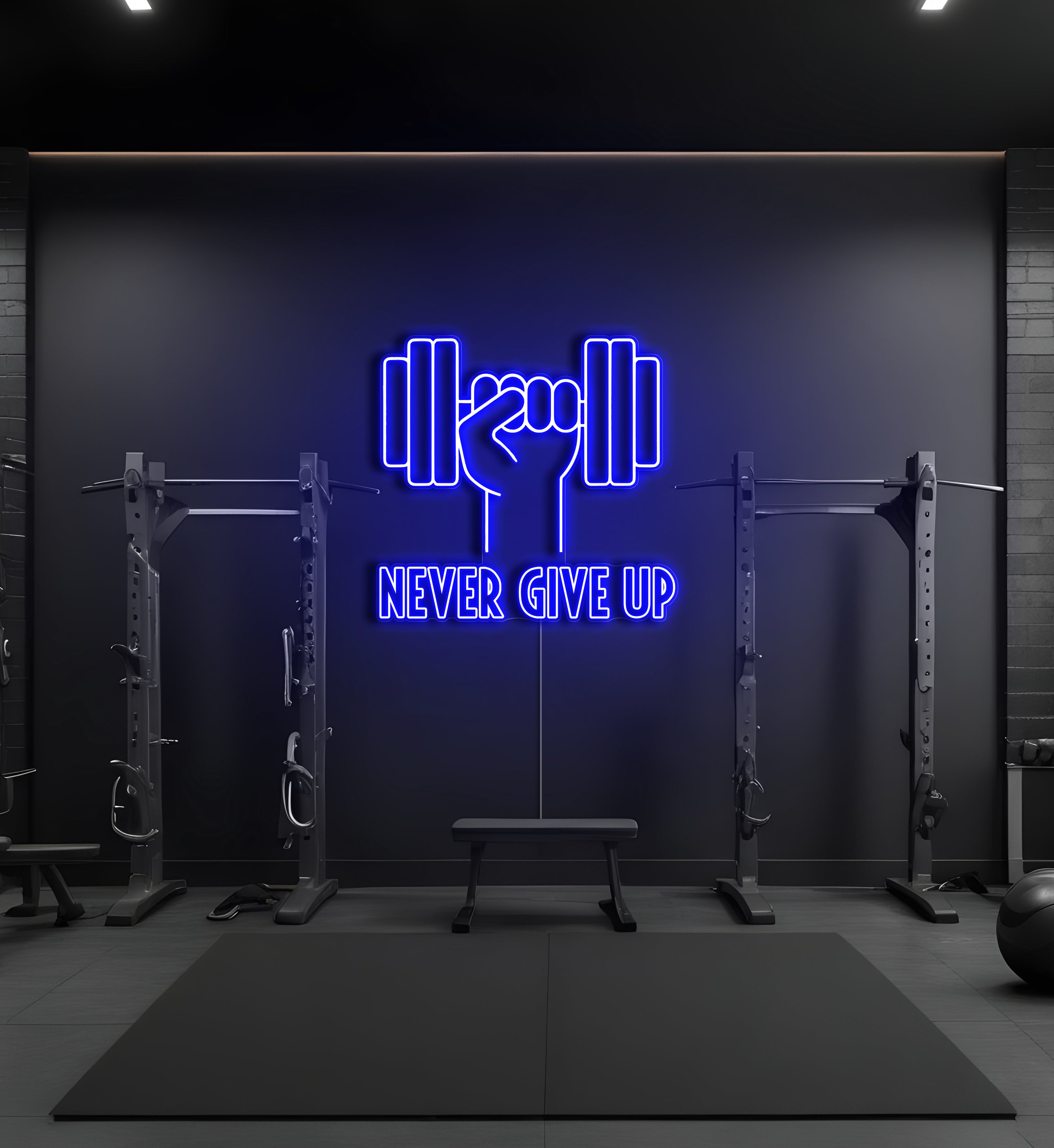 Never Give Up LED Neon Sign