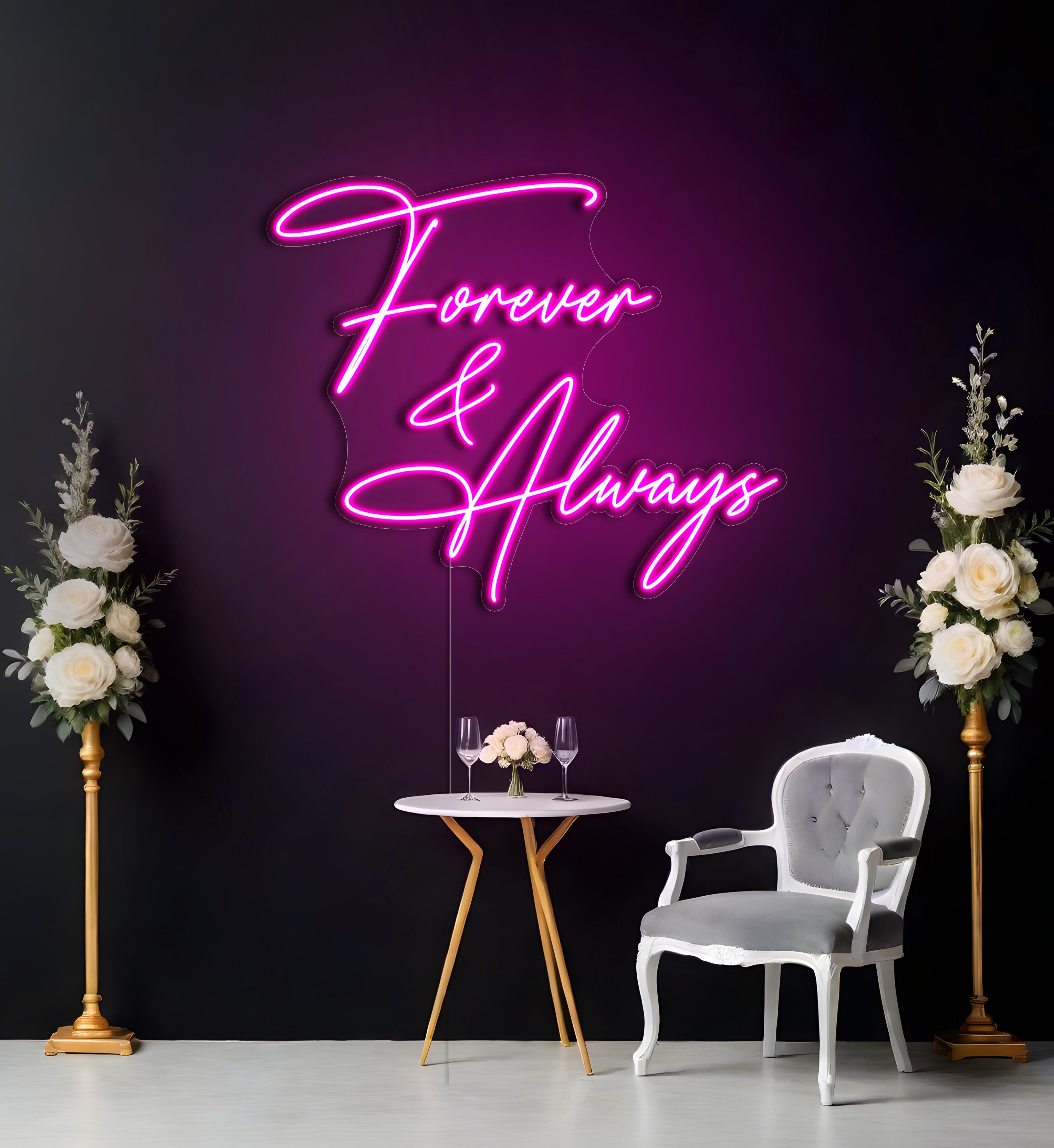 Forever & Always LED Neon Sign