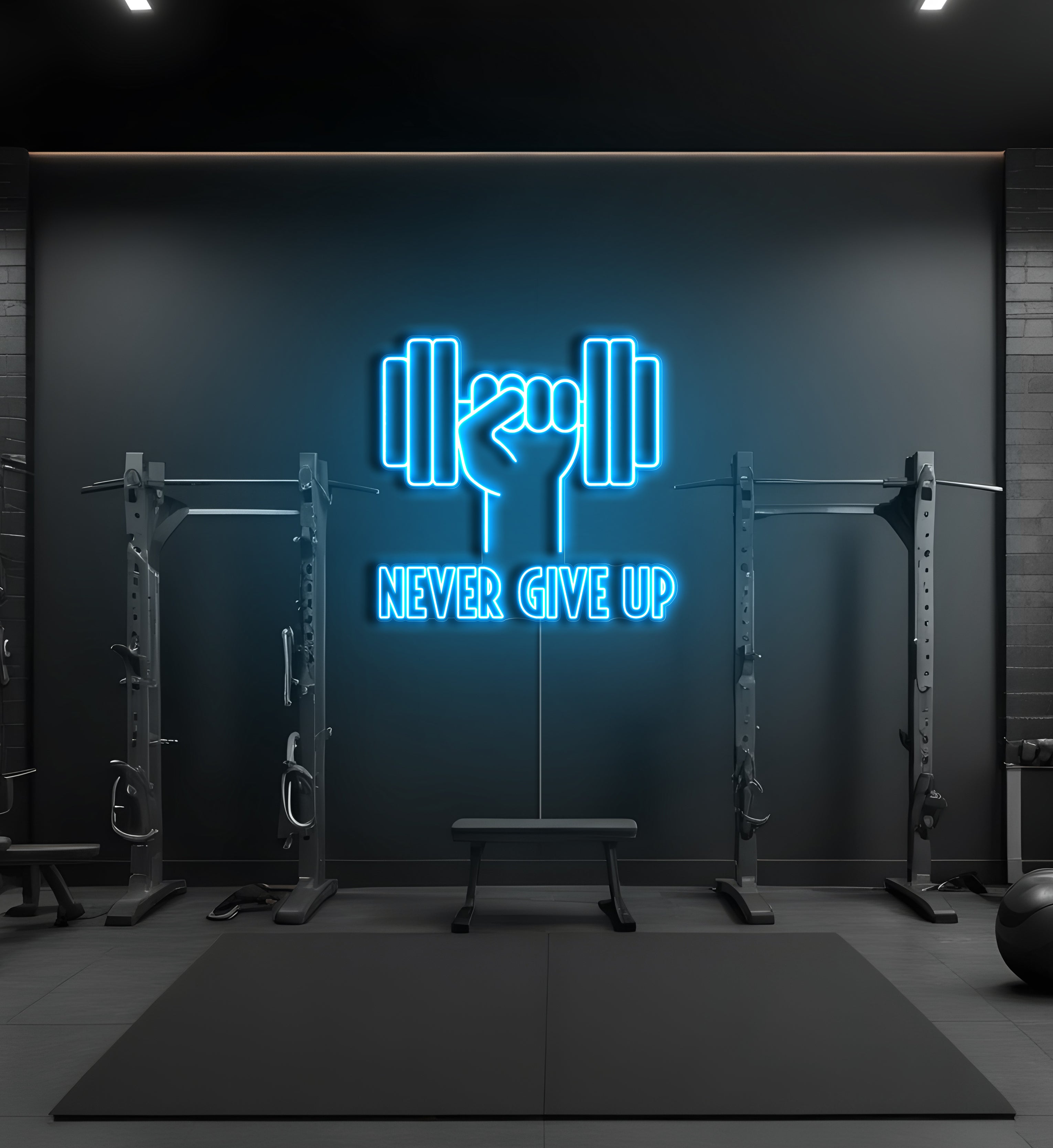 Never Give Up LED Neon Sign