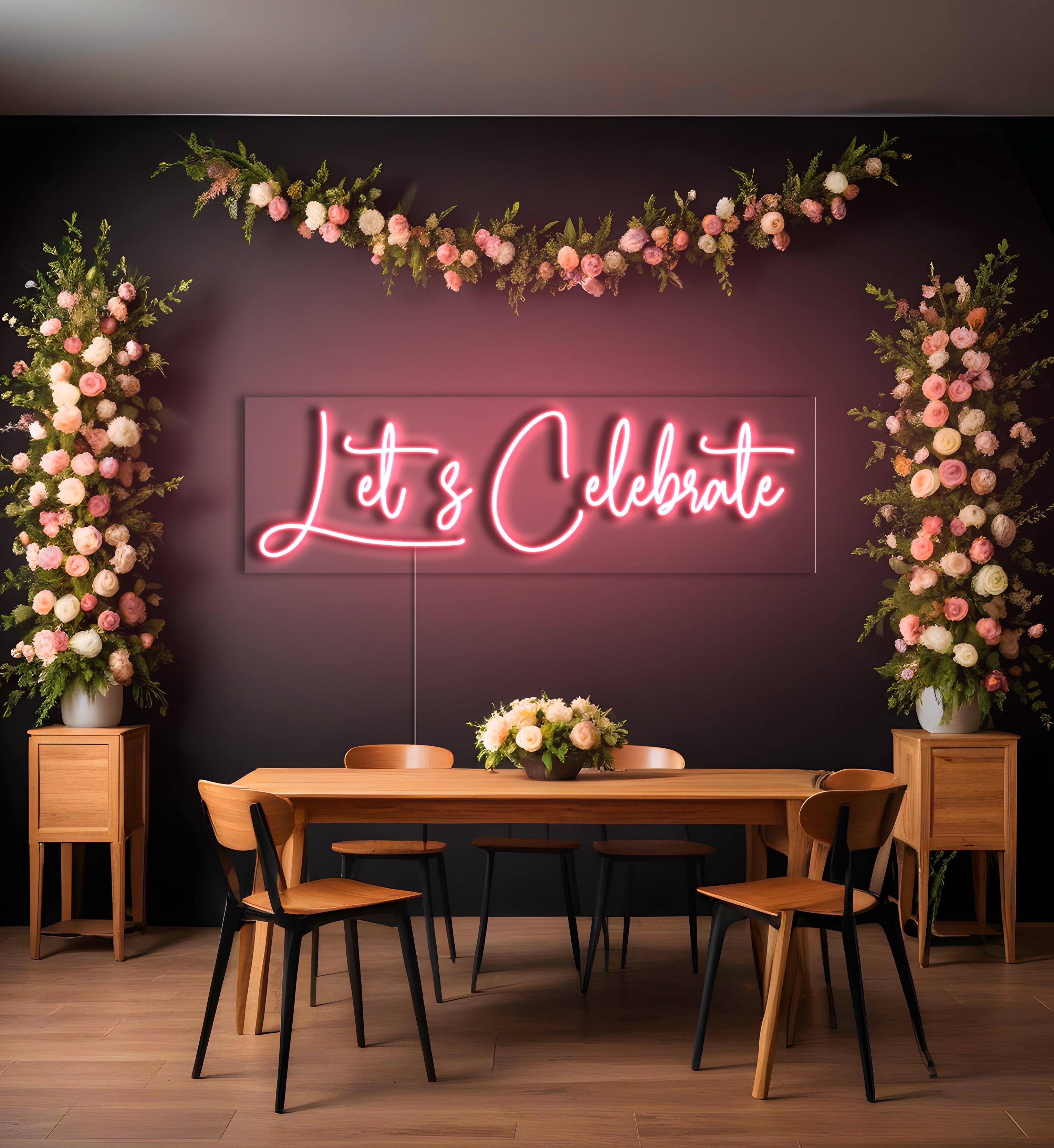 Let's Celebrate LED Neon Sign