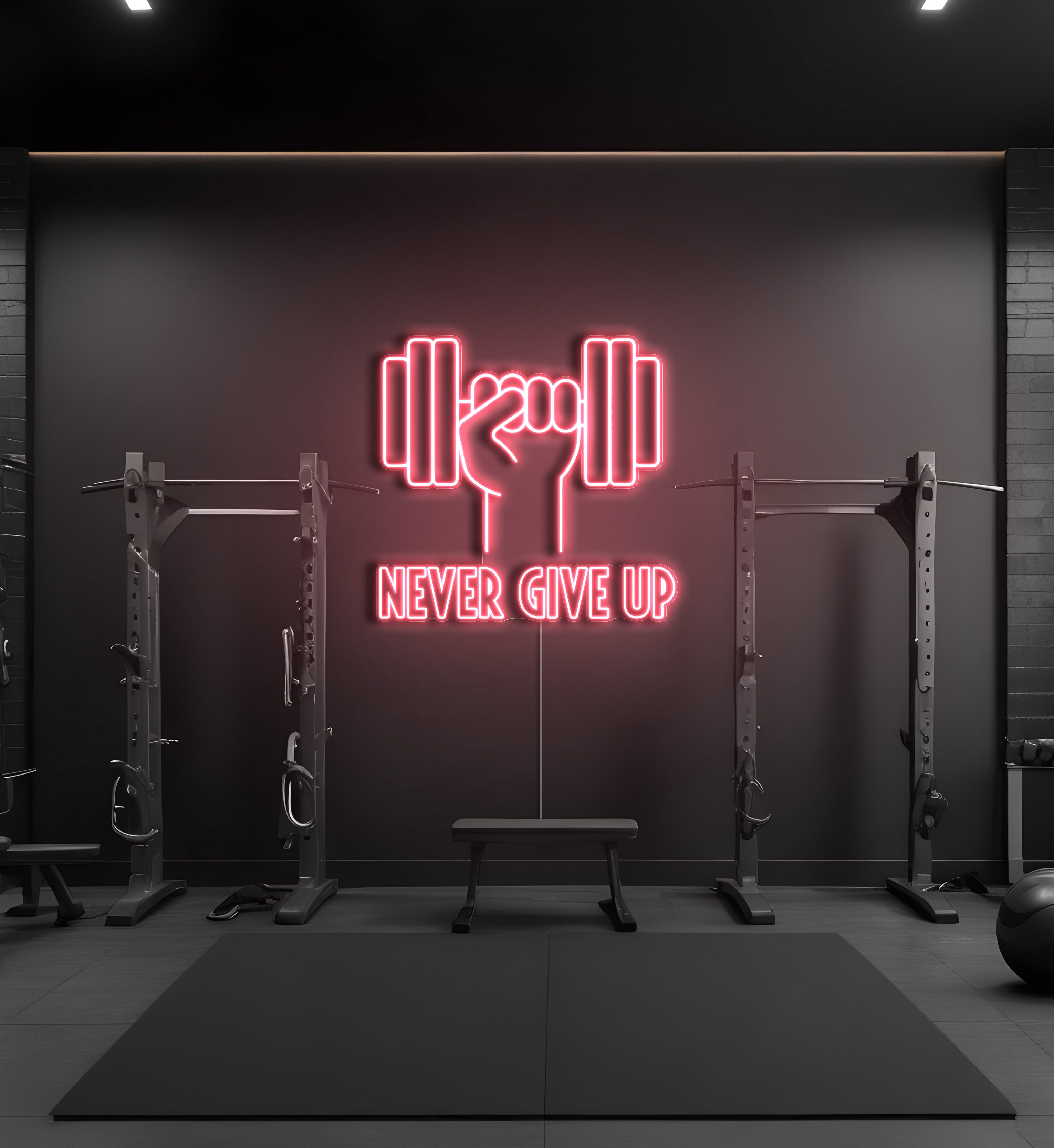 Never Give Up LED Neon Sign