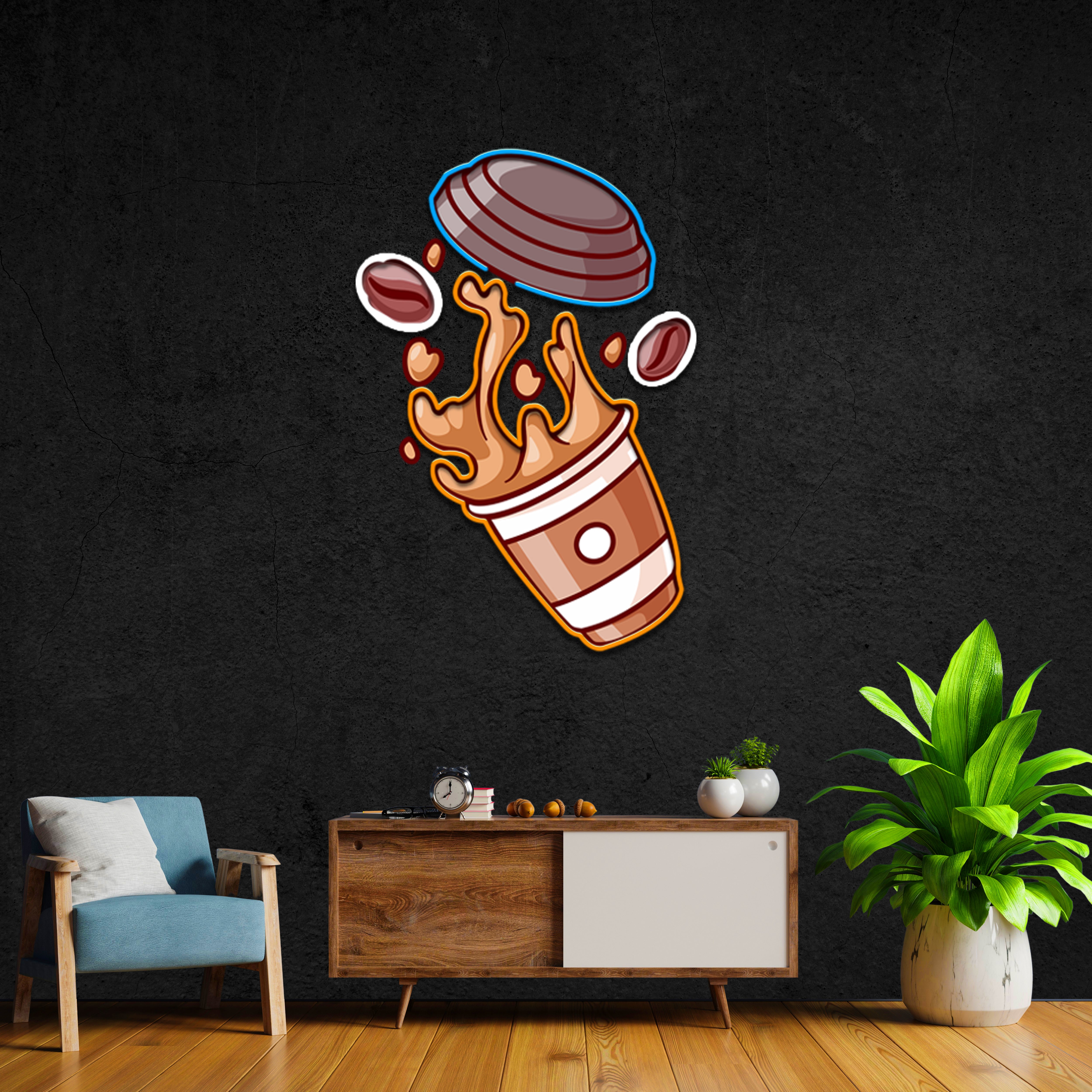 Blazin' Coffee LED Neon Pop Art