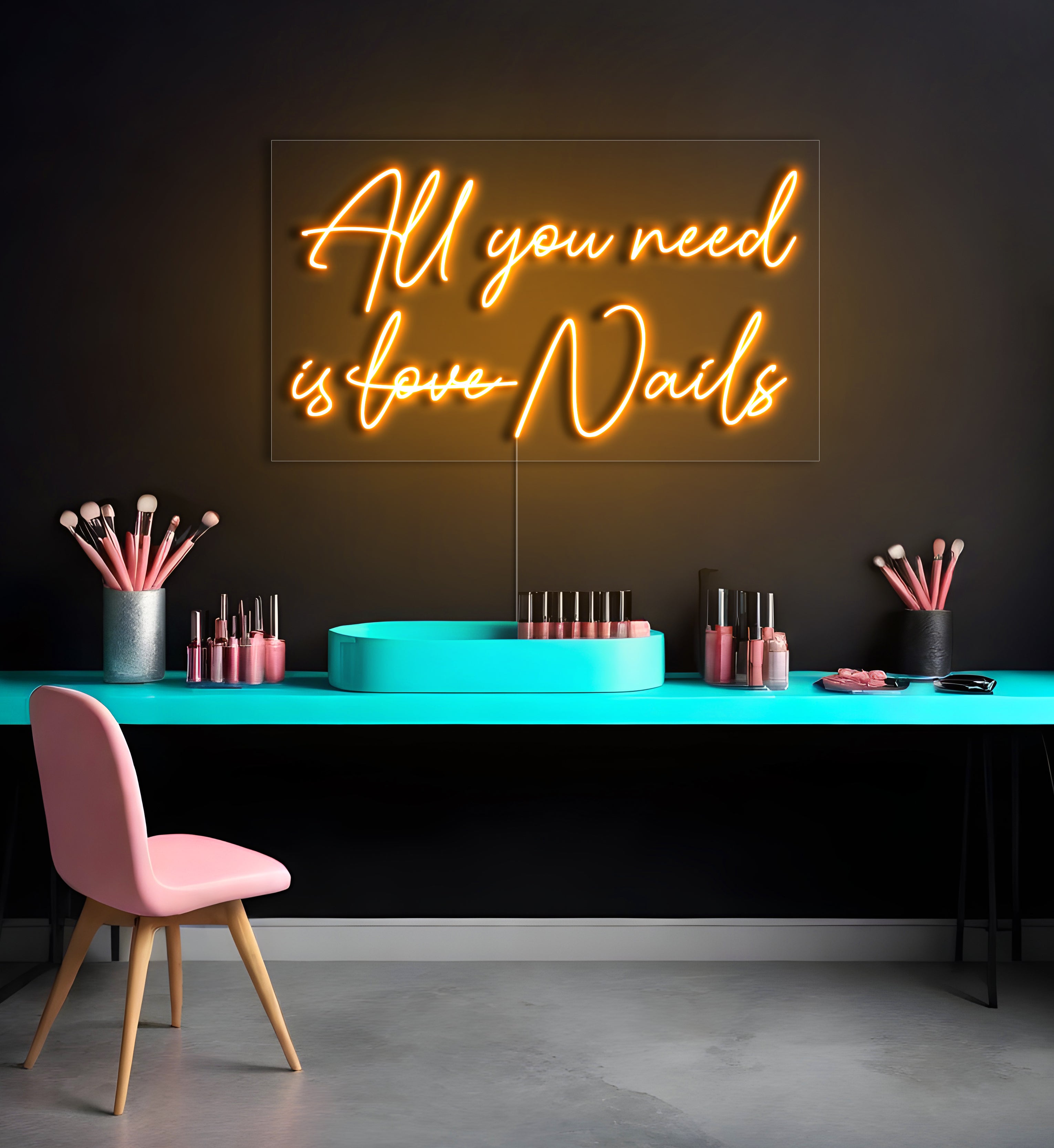 All You Need Is Nails LED Neon Sign
