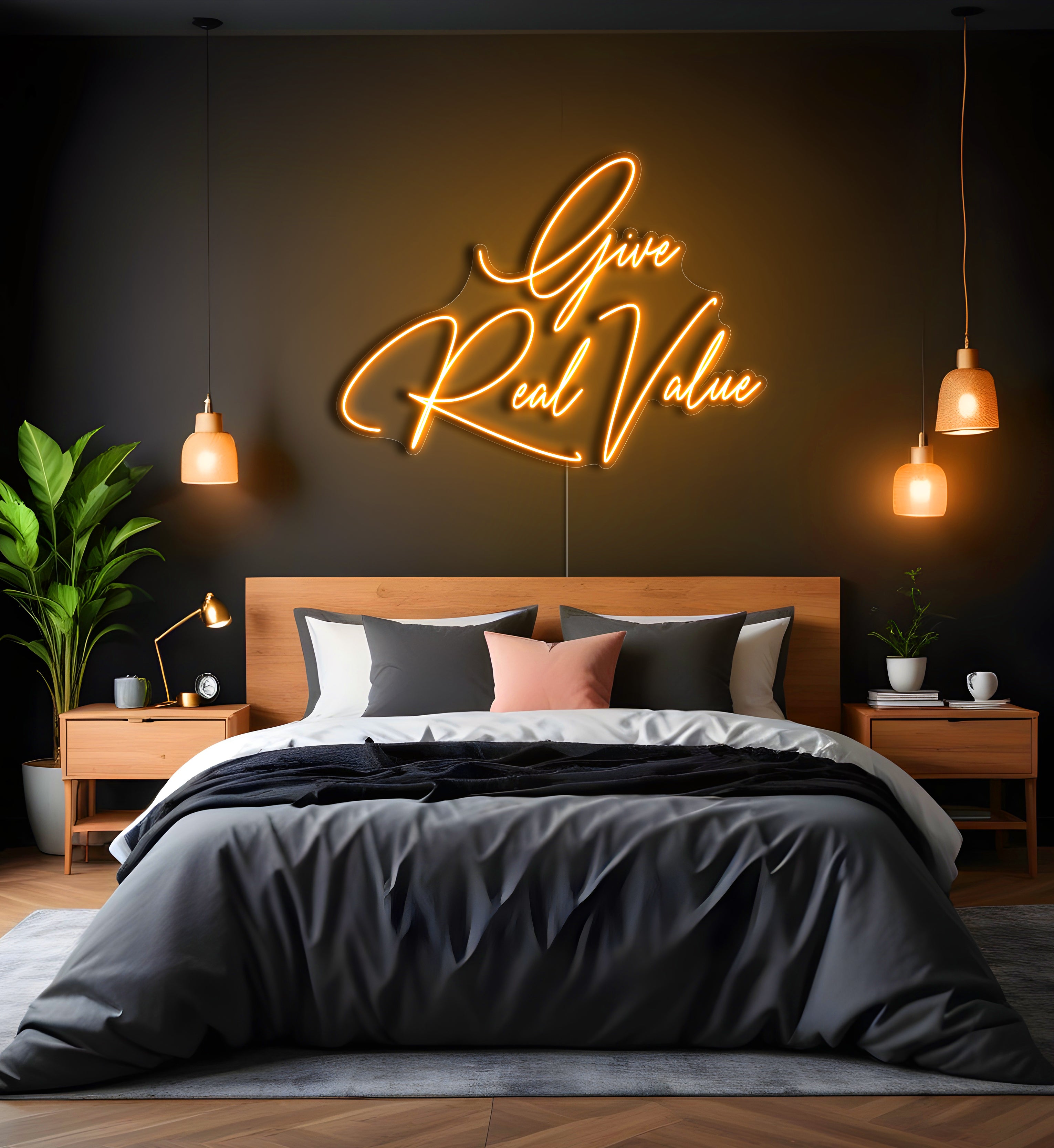 Give Real Value LED Neon Sign