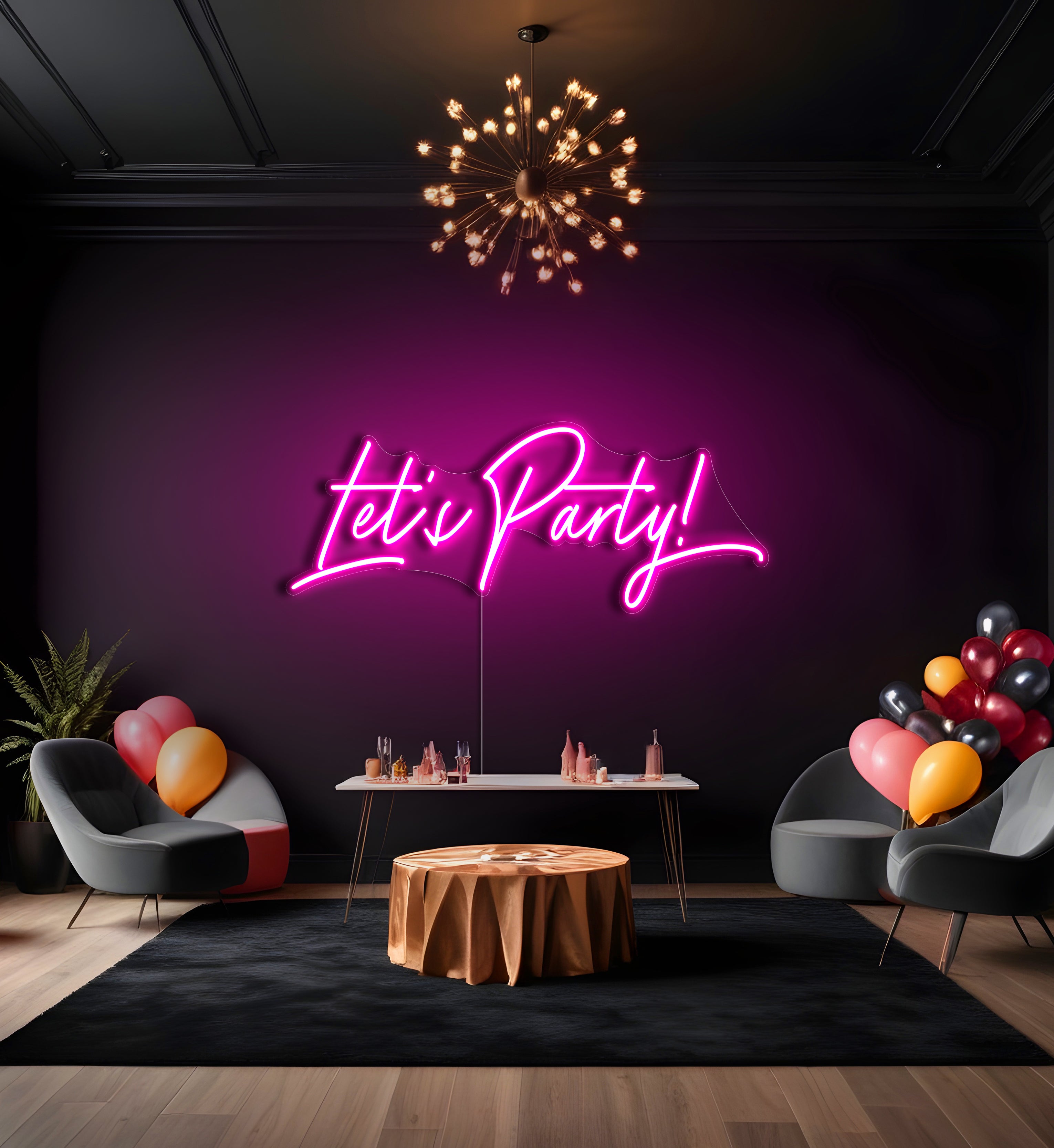 Let's Party LED Neon Sign