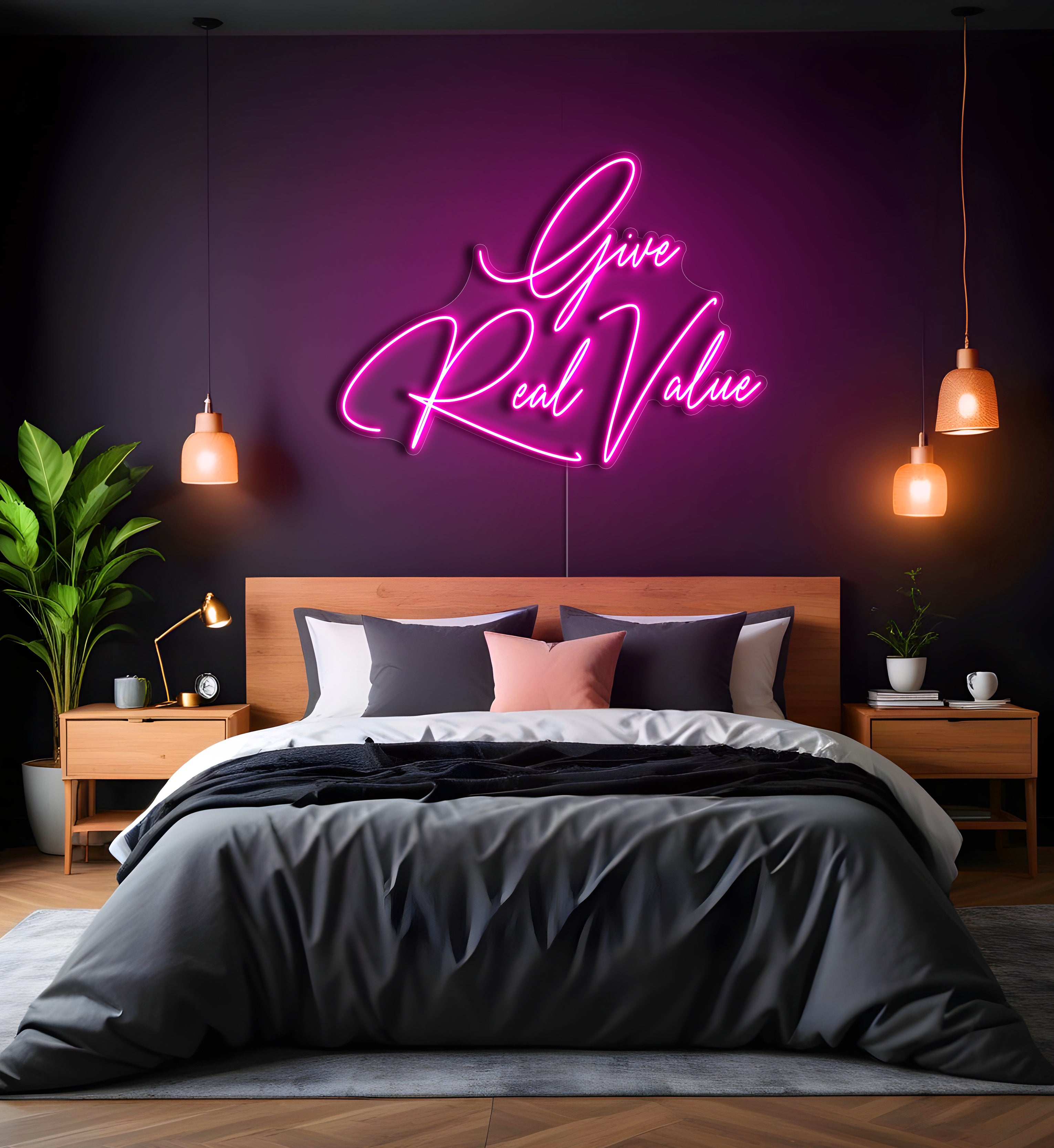 Give Real Value LED Neon Sign