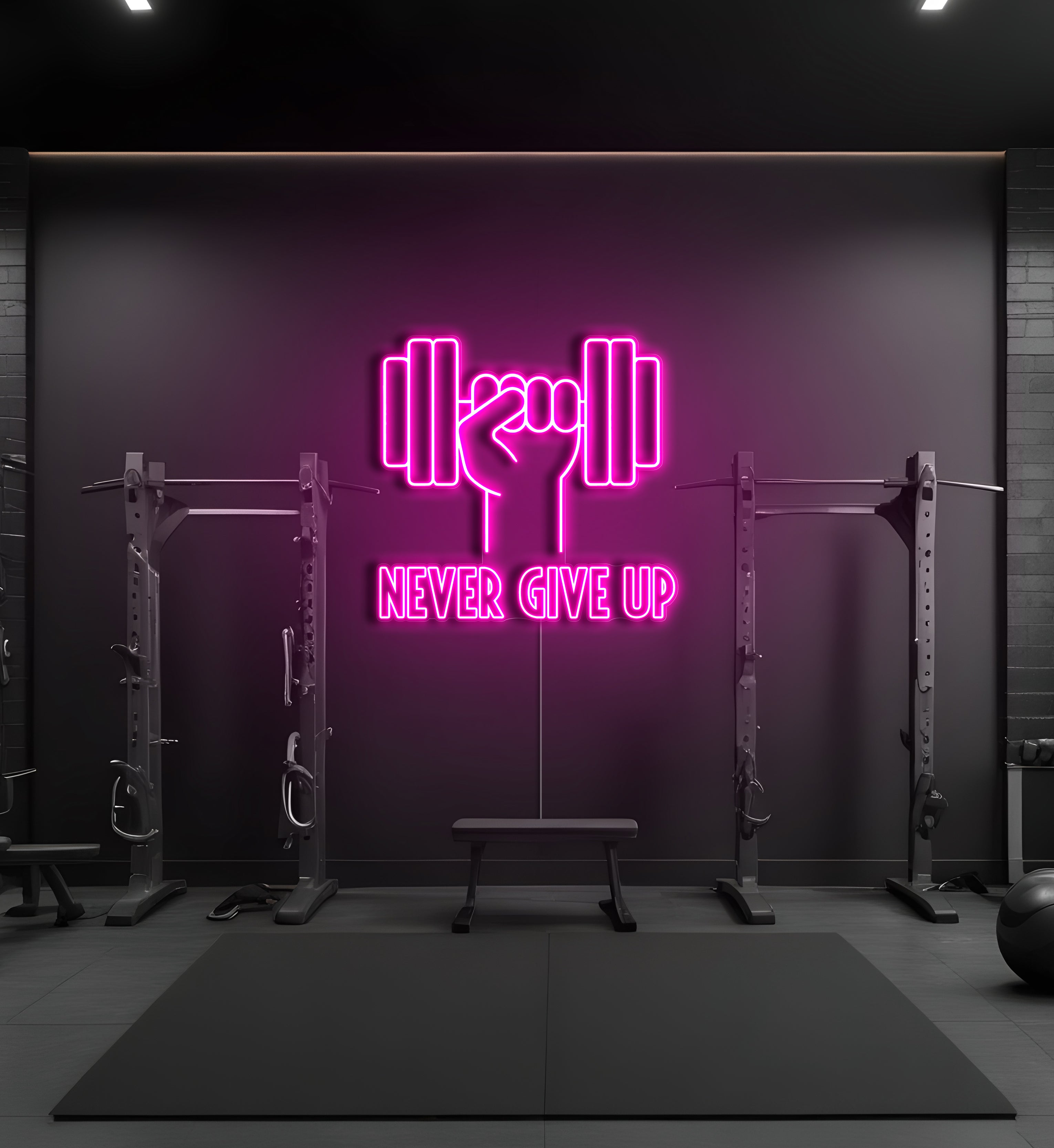 Never Give Up LED Neon Sign