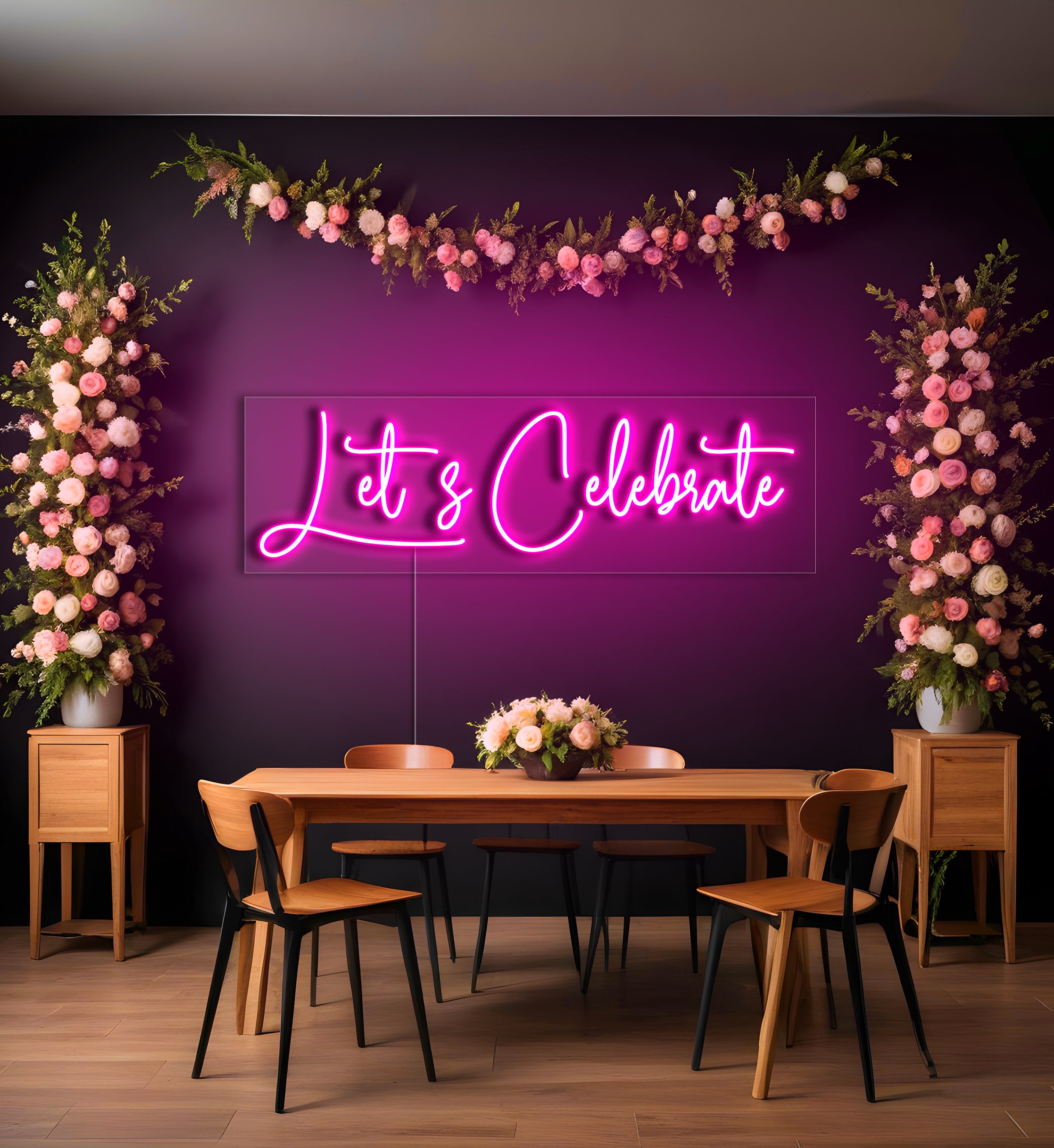Let's Celebrate LED Neon Sign