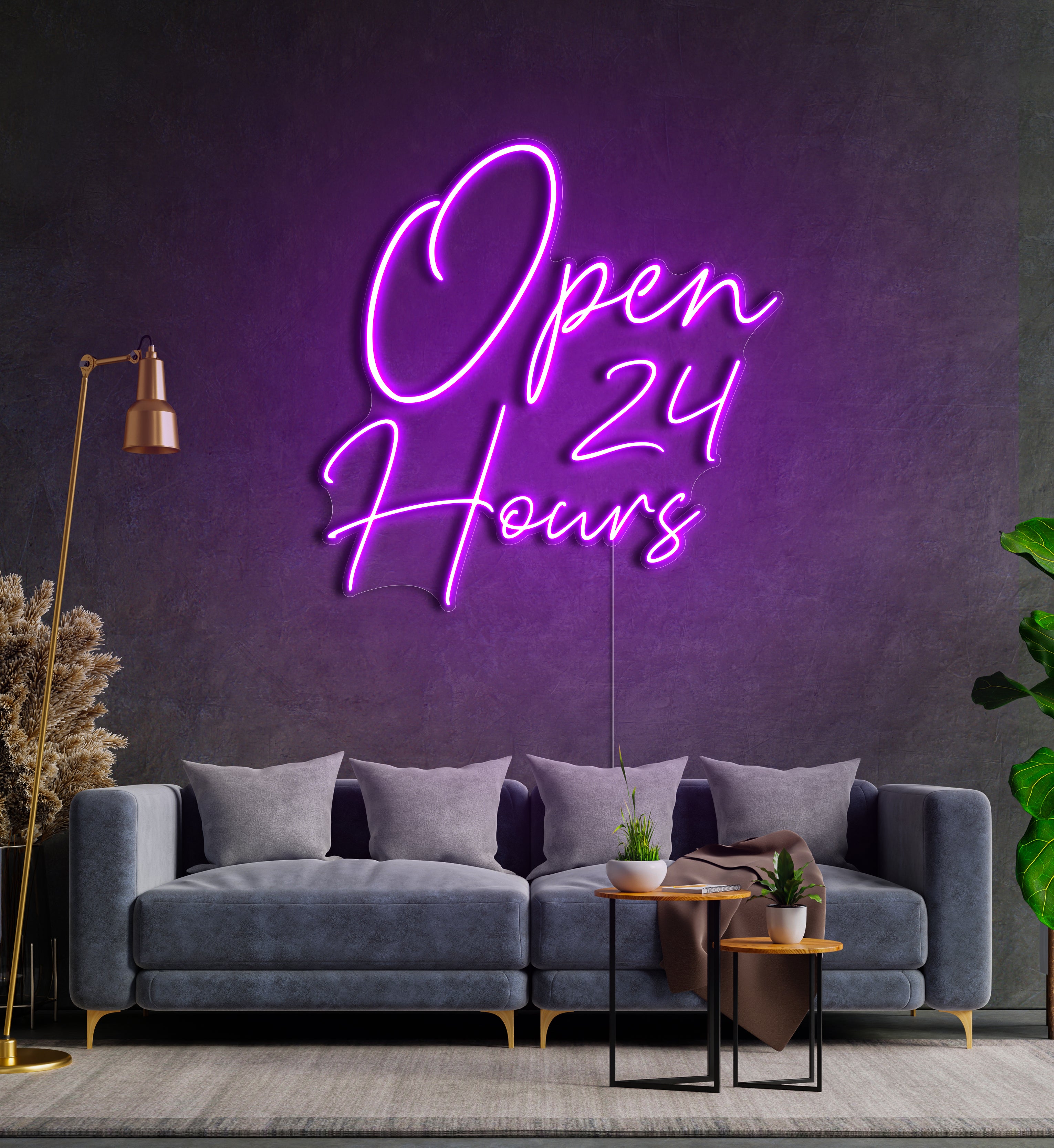 Open 24 Hours LED Neon Sign