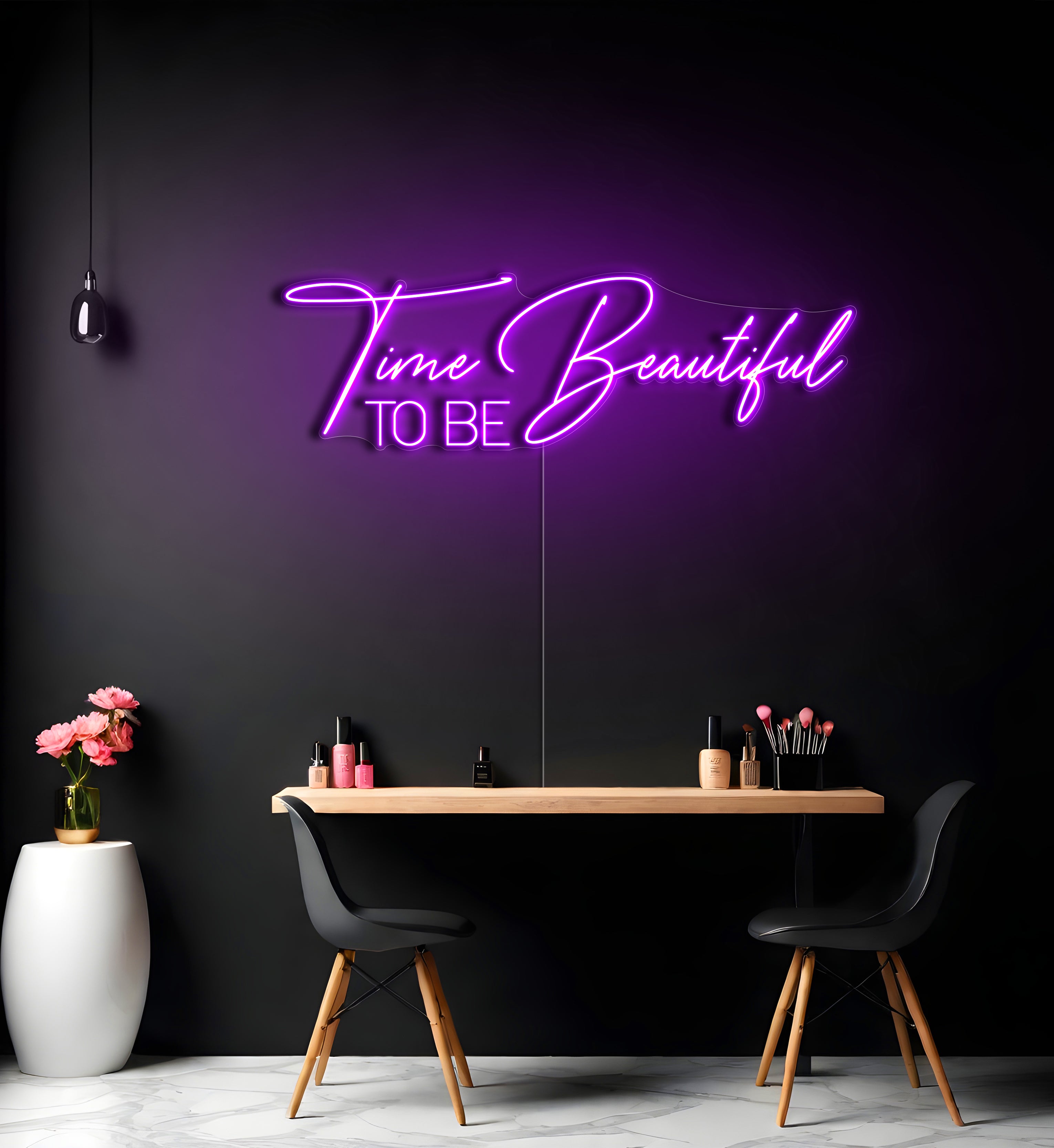 Time To Be Beautiful LED Neon Sign