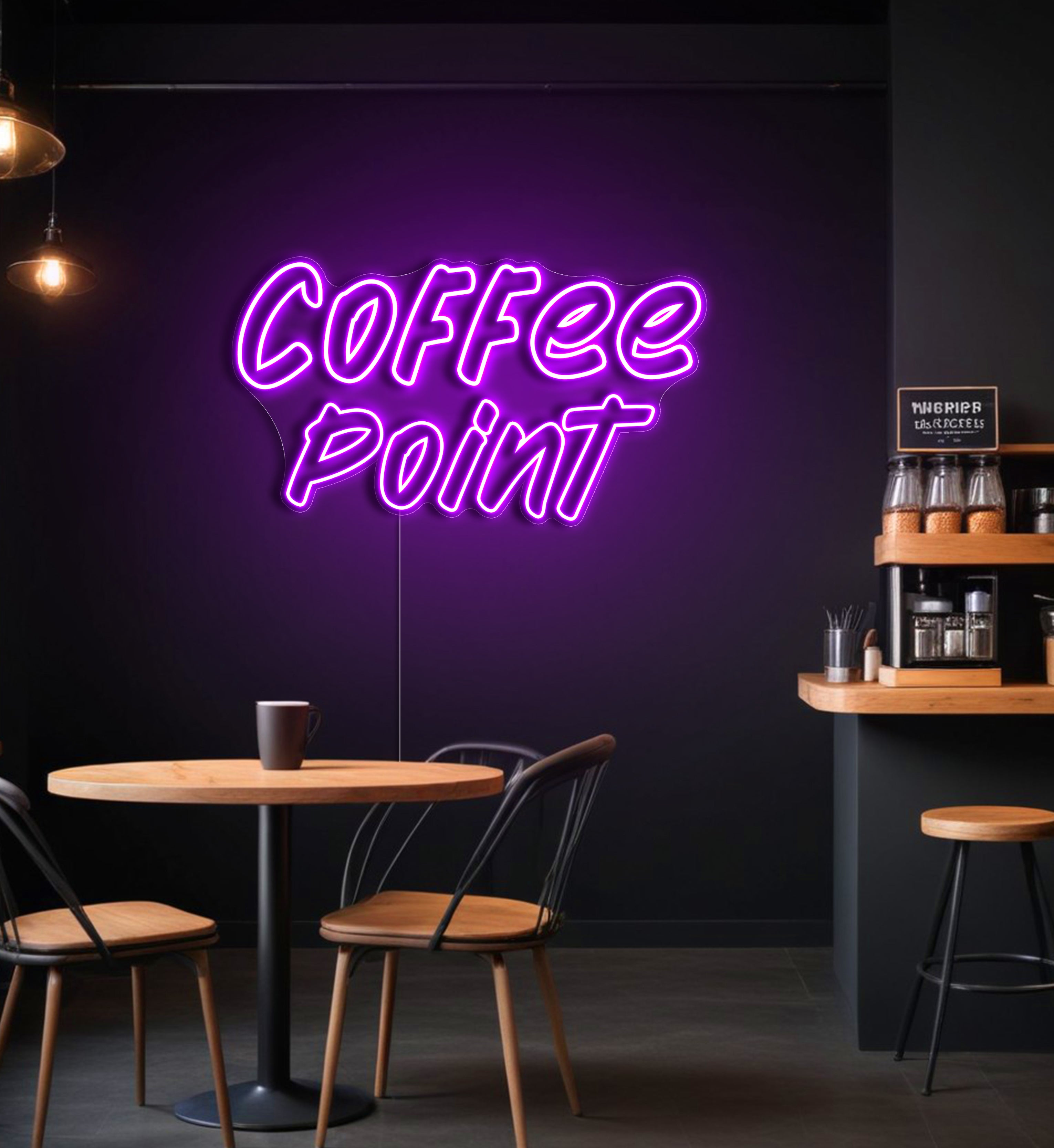 Coffee Point LED Neon Sign