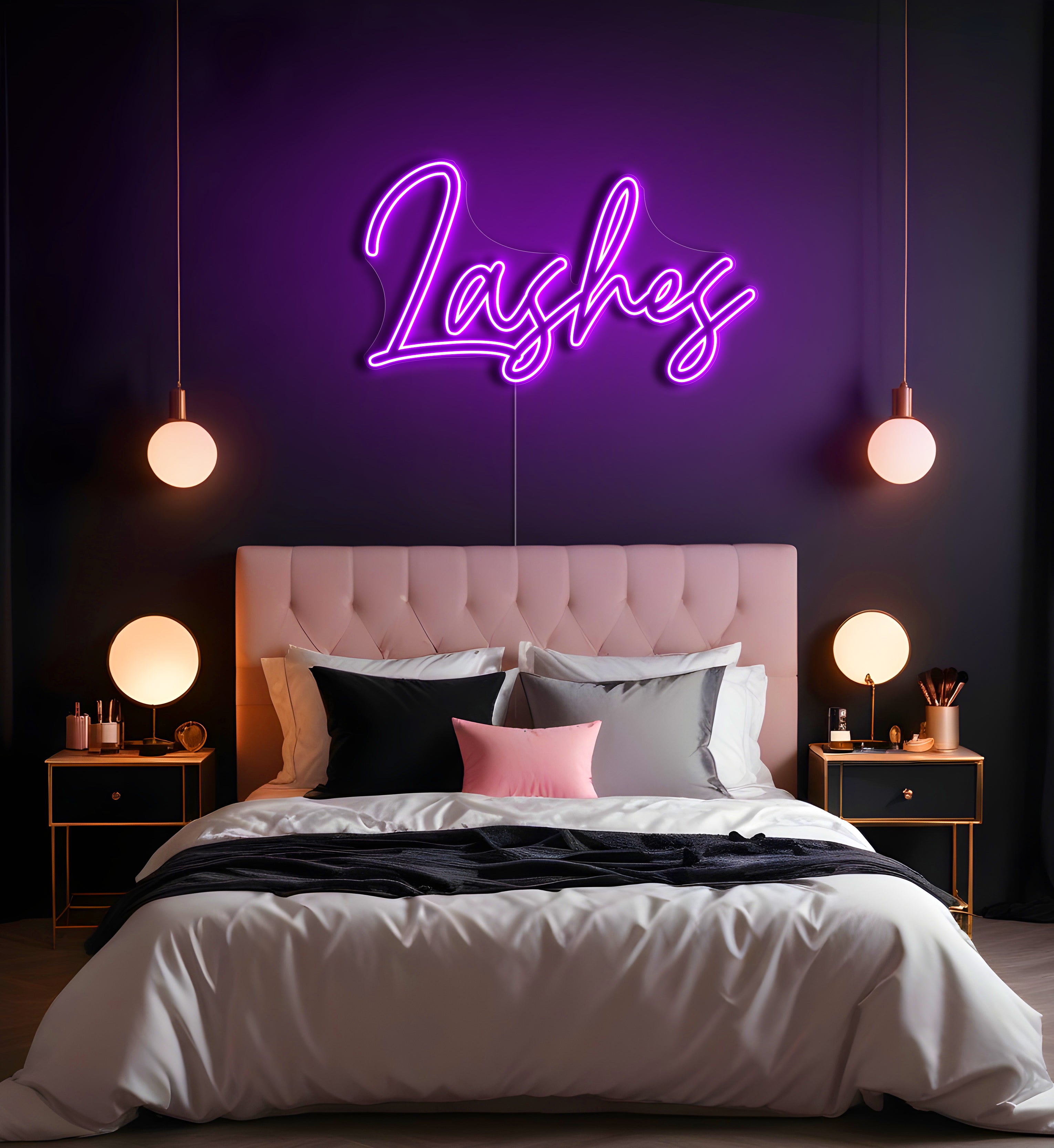 Lashes LED Neon Sign