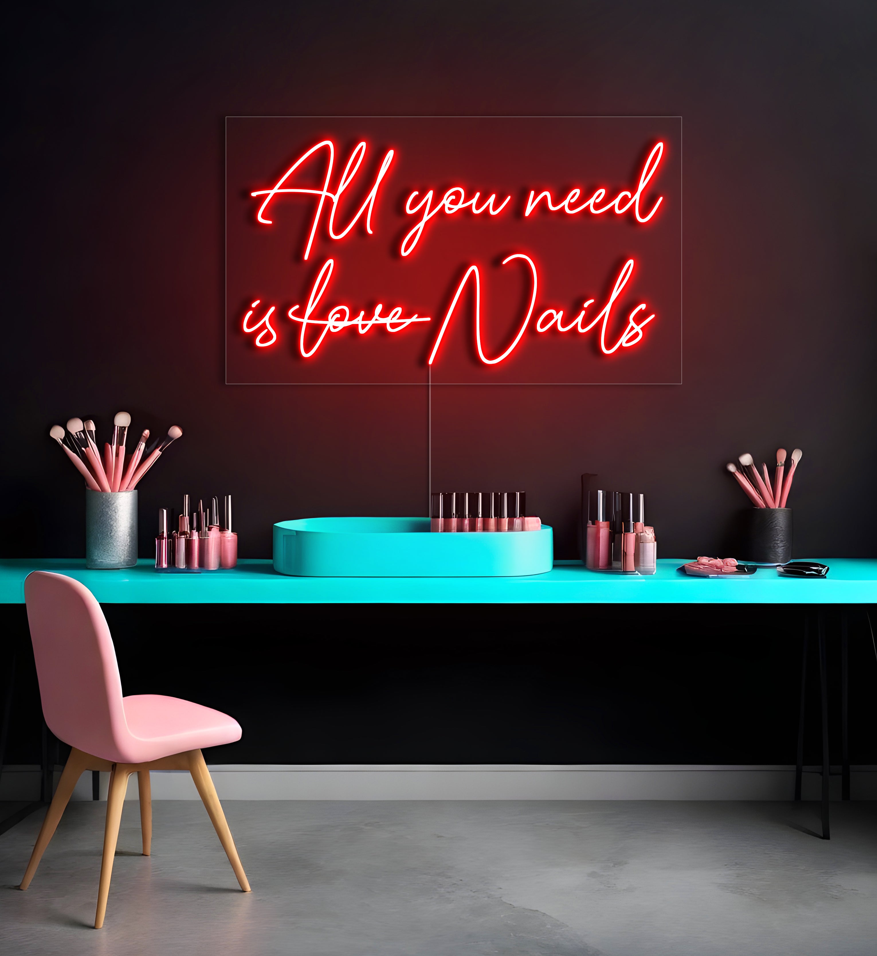 All You Need Is Nails LED Neon Sign