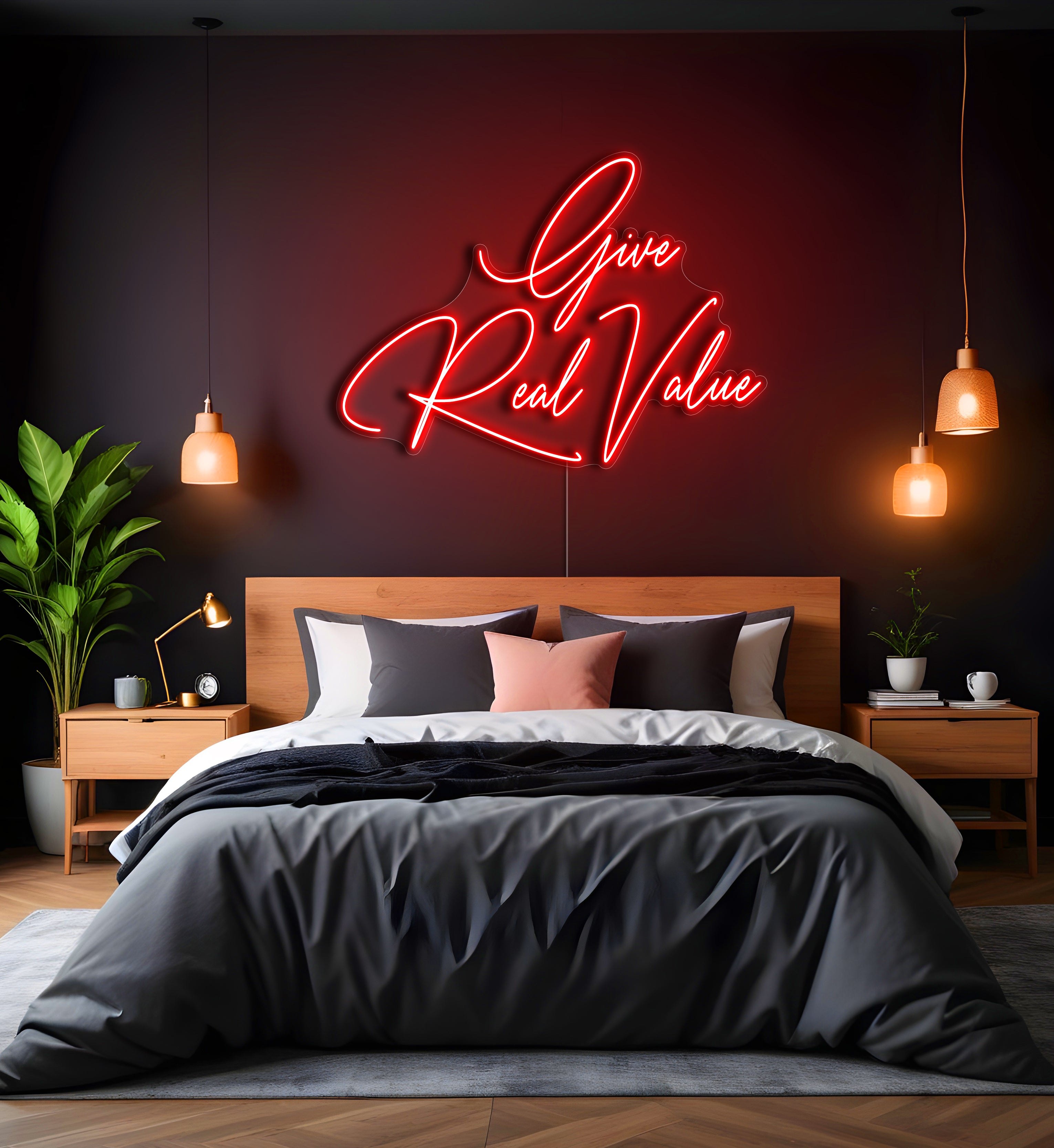Give Real Value LED Neon Sign