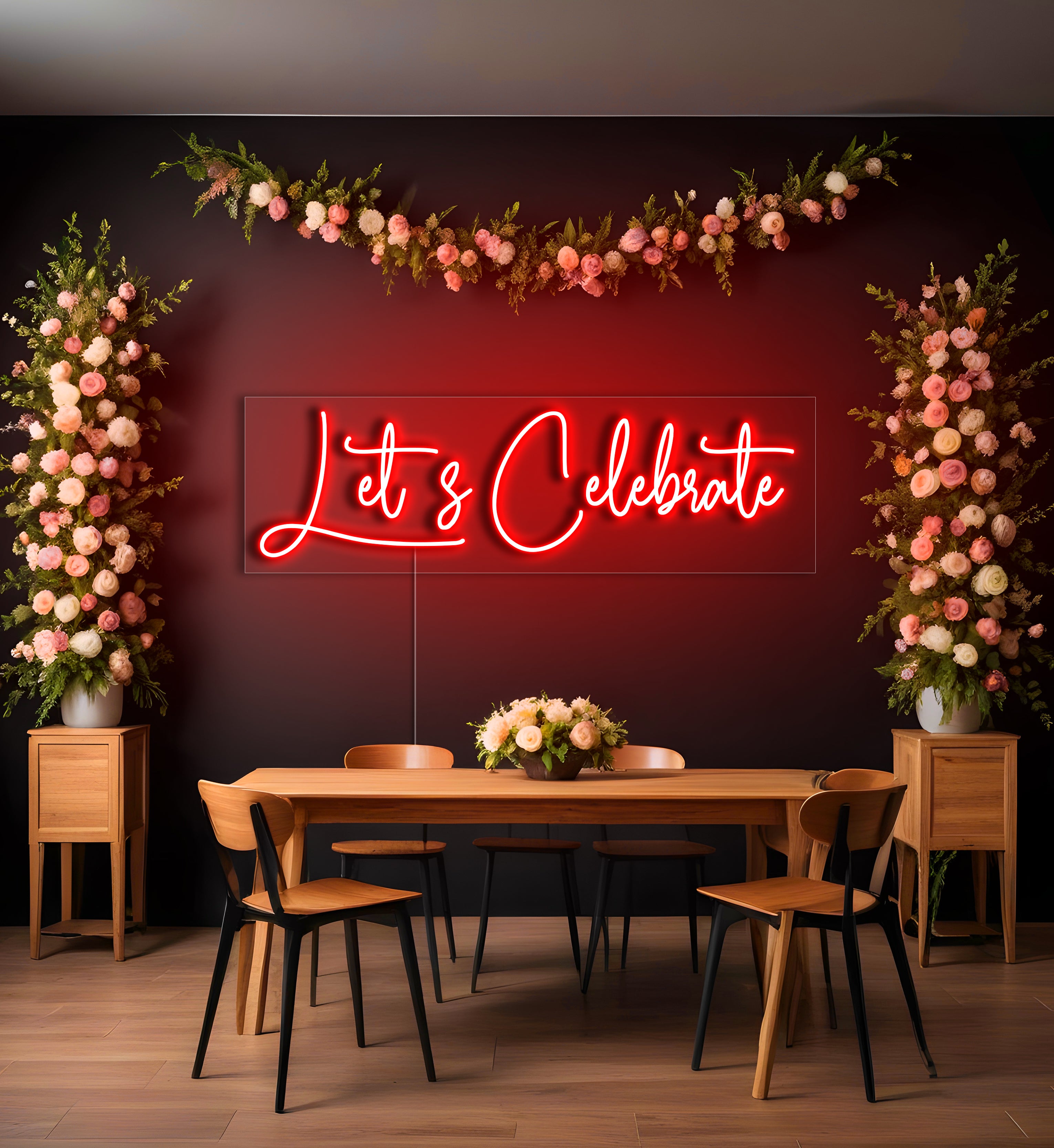 Let's Celebrate LED Neon Sign