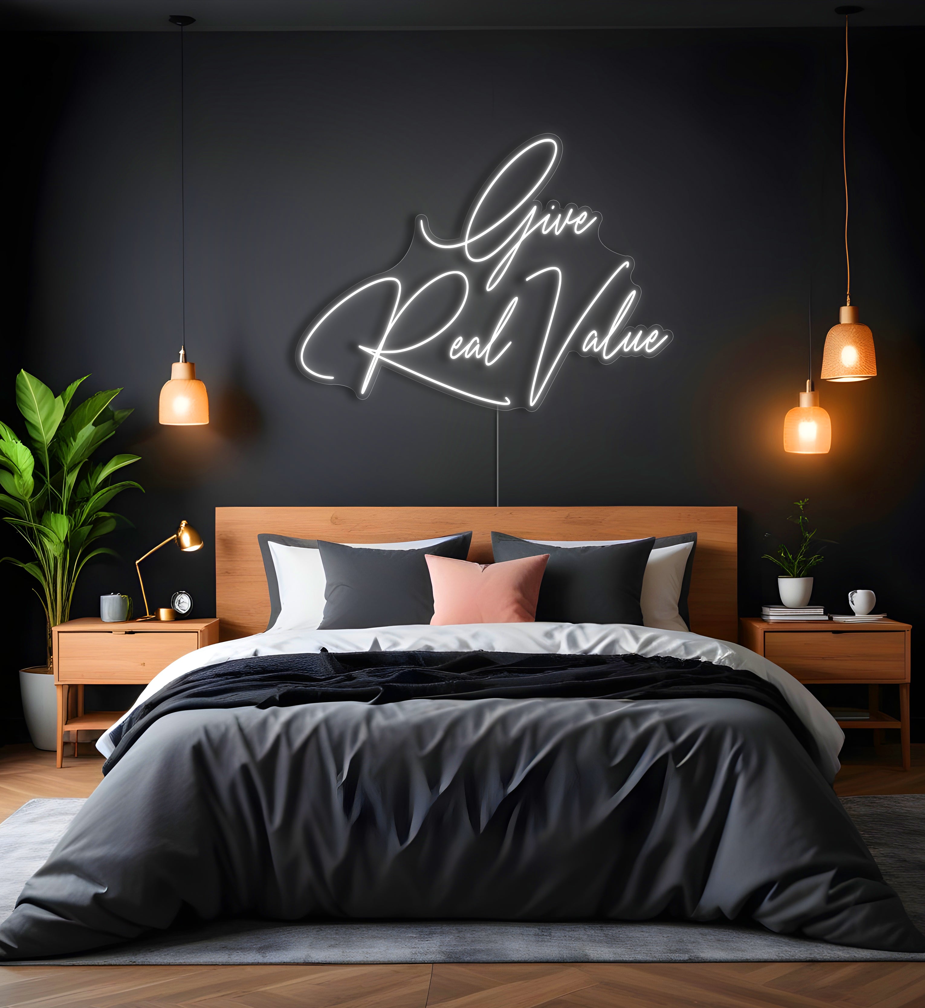 Give Real Value LED Neon Sign