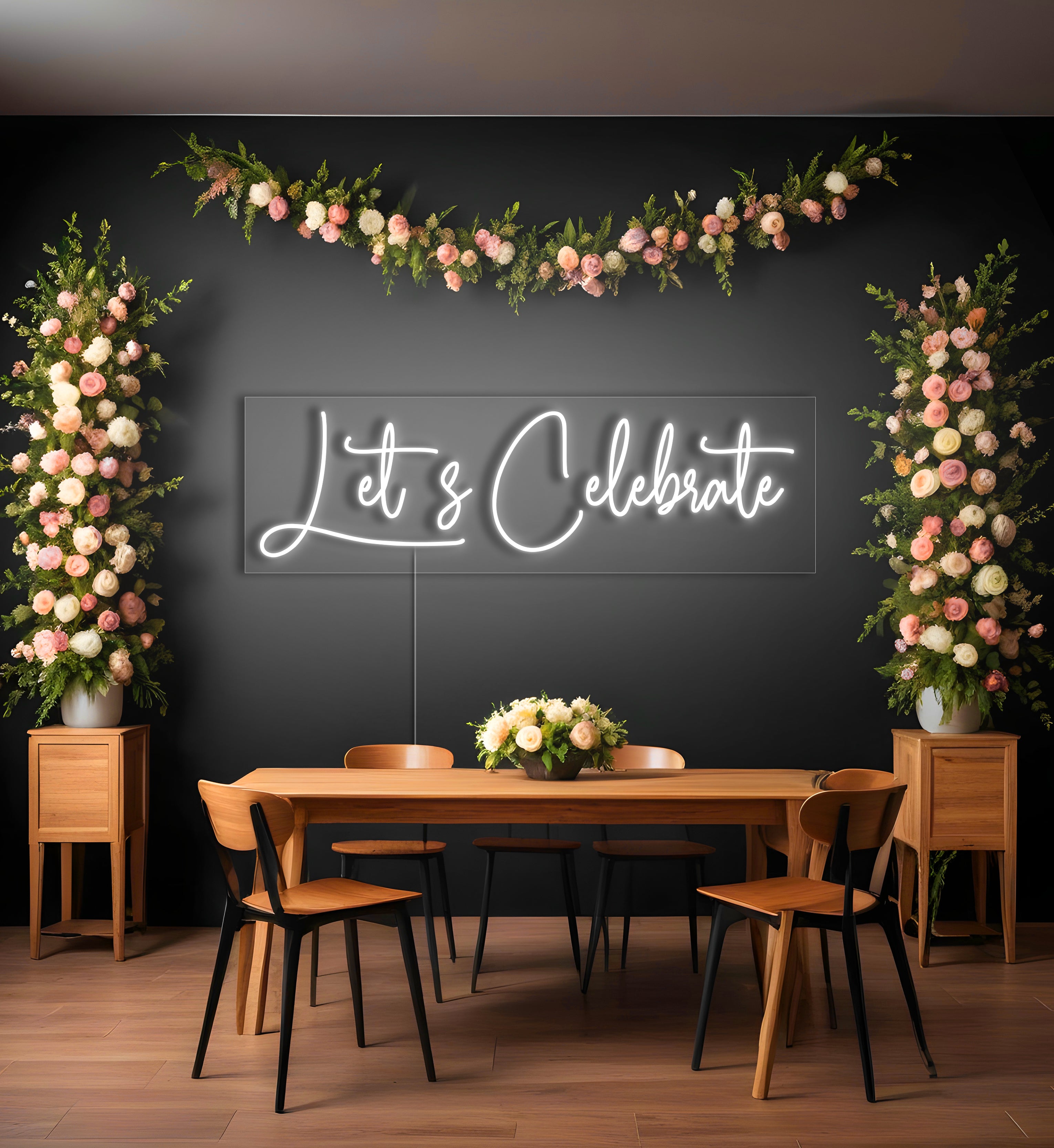 Let's Celebrate LED Neon Sign
