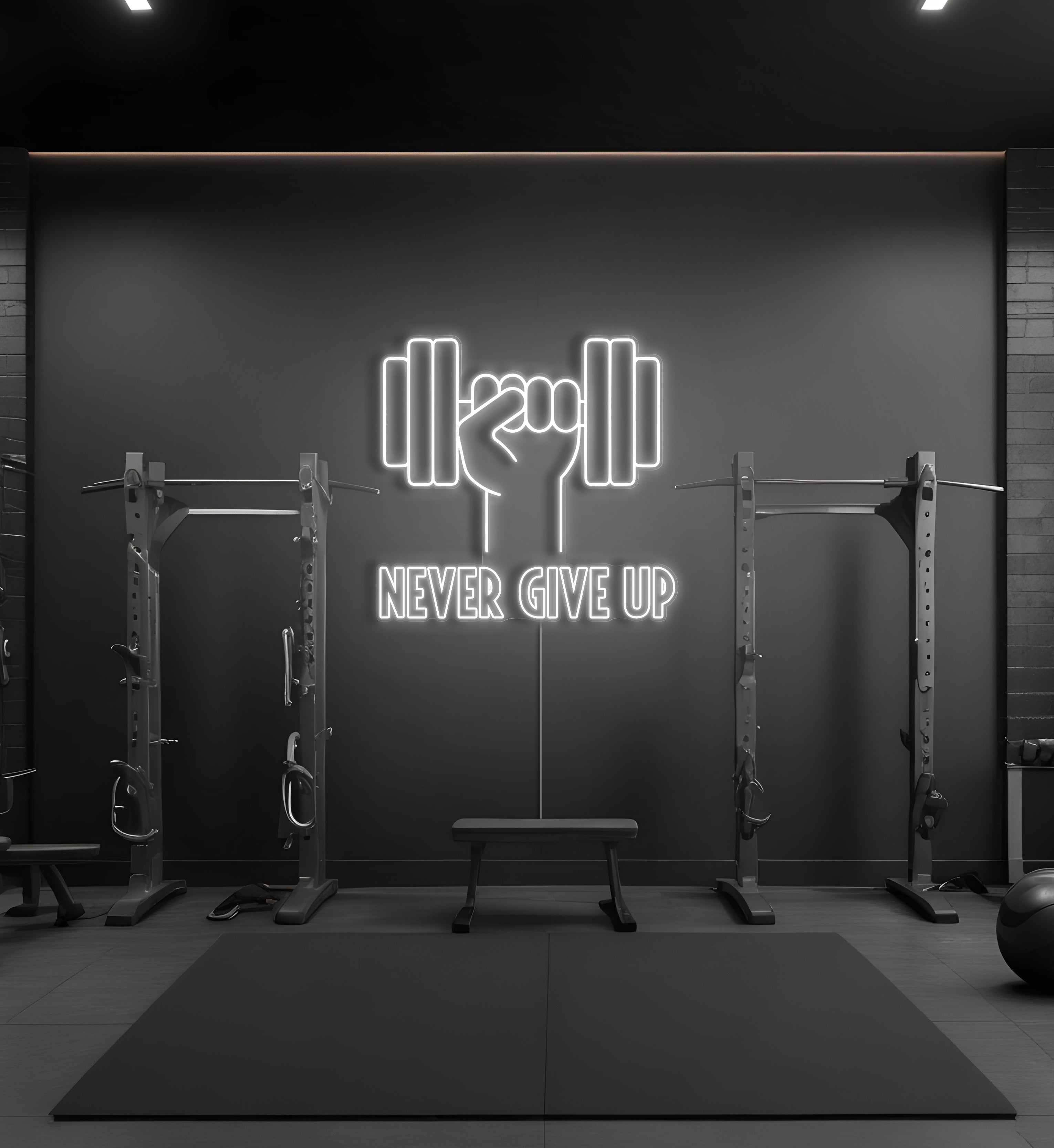 Never Give Up LED Neon Sign
