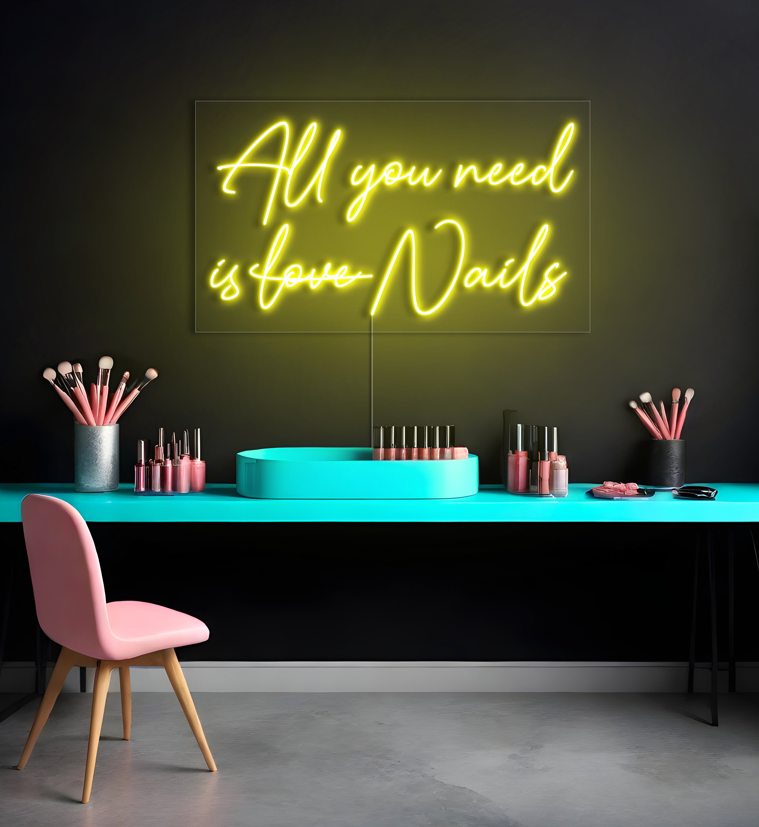 All You Need Is Nails LED Neon Sign