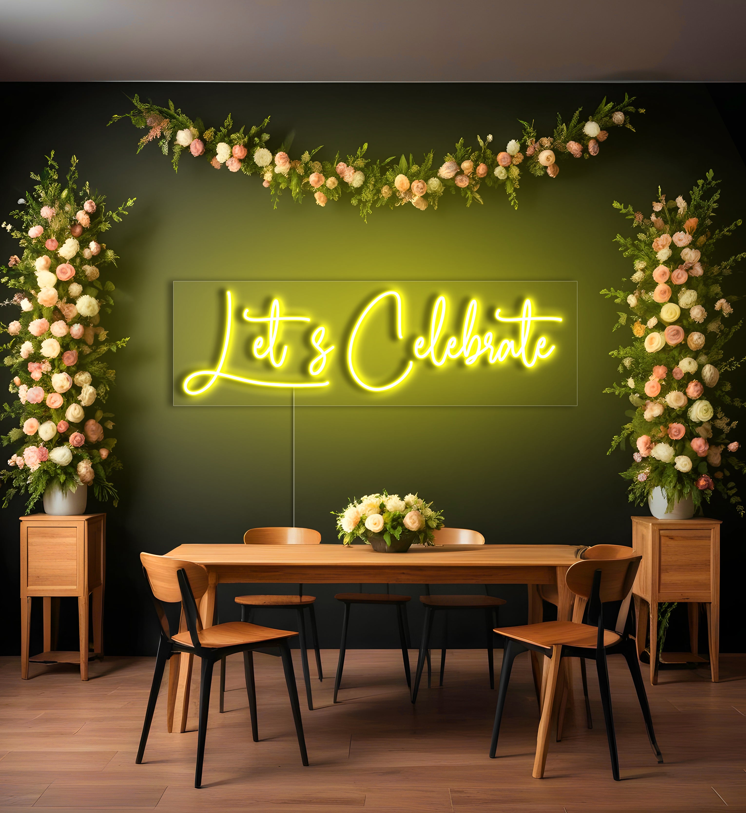 Let's Celebrate LED Neon Sign