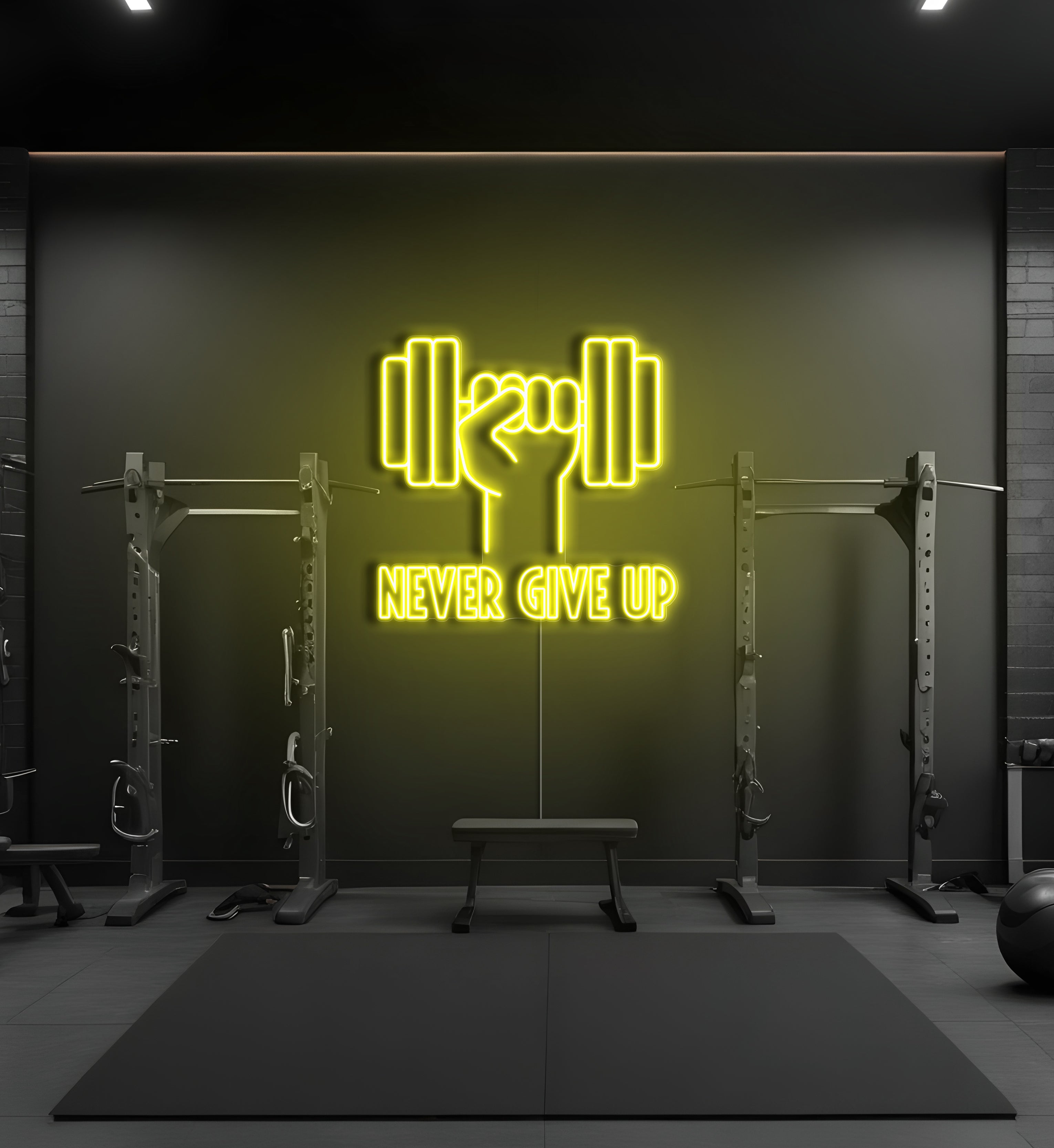 Never Give Up LED Neon Sign