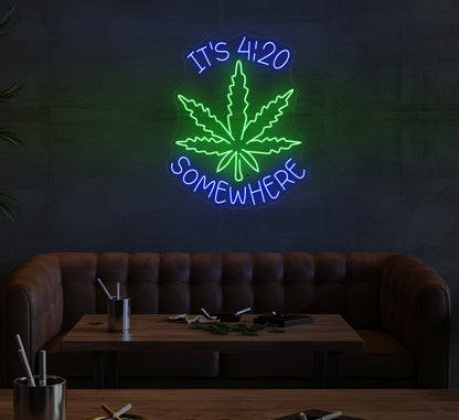 It's 4:20 Somewhere LED Neon Sign
