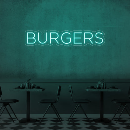 Burgers LED Neon Sign