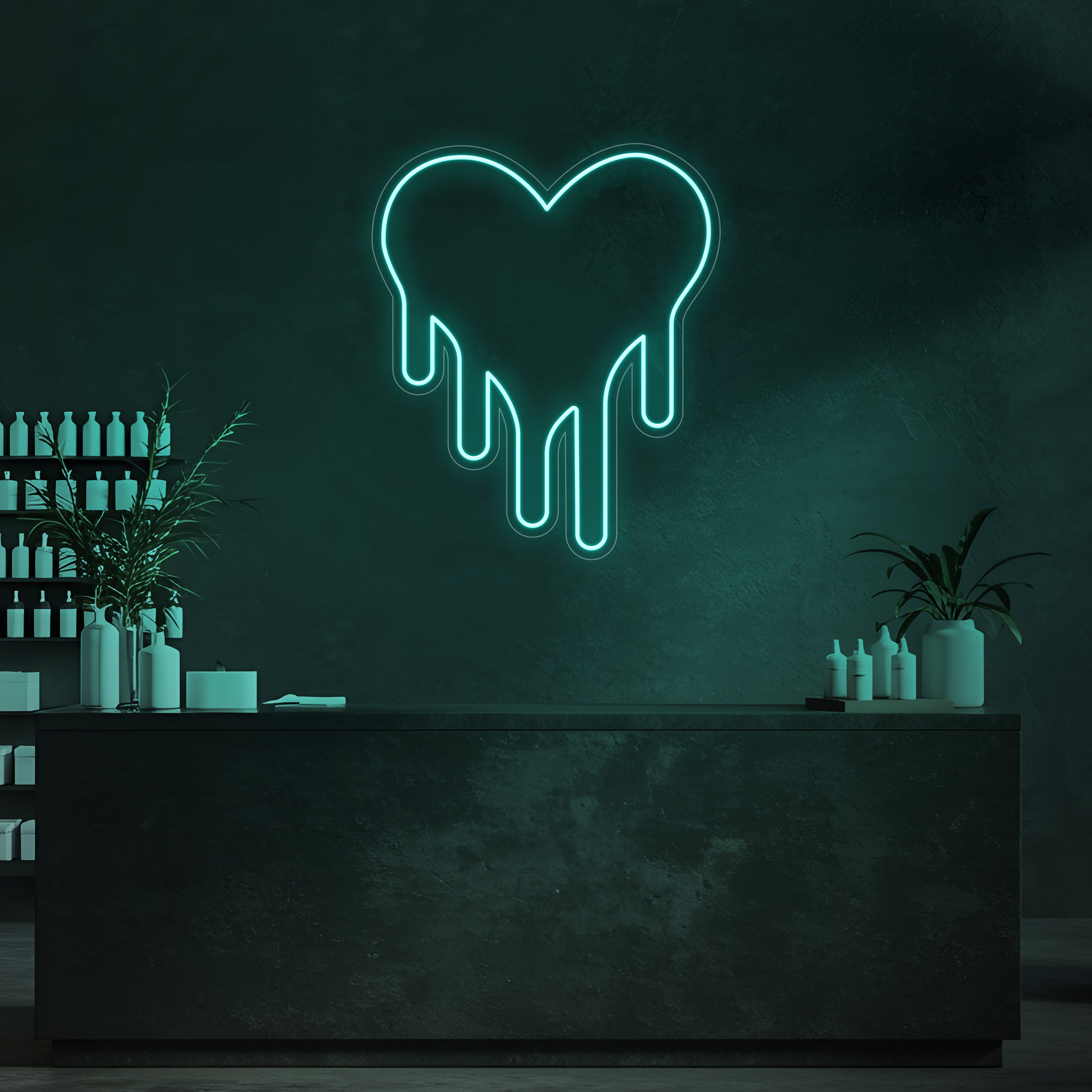 Drip Heart LED Neon Sign
