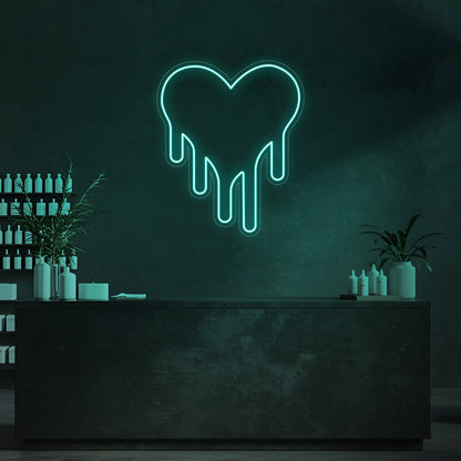 Drip Heart LED Neon Sign