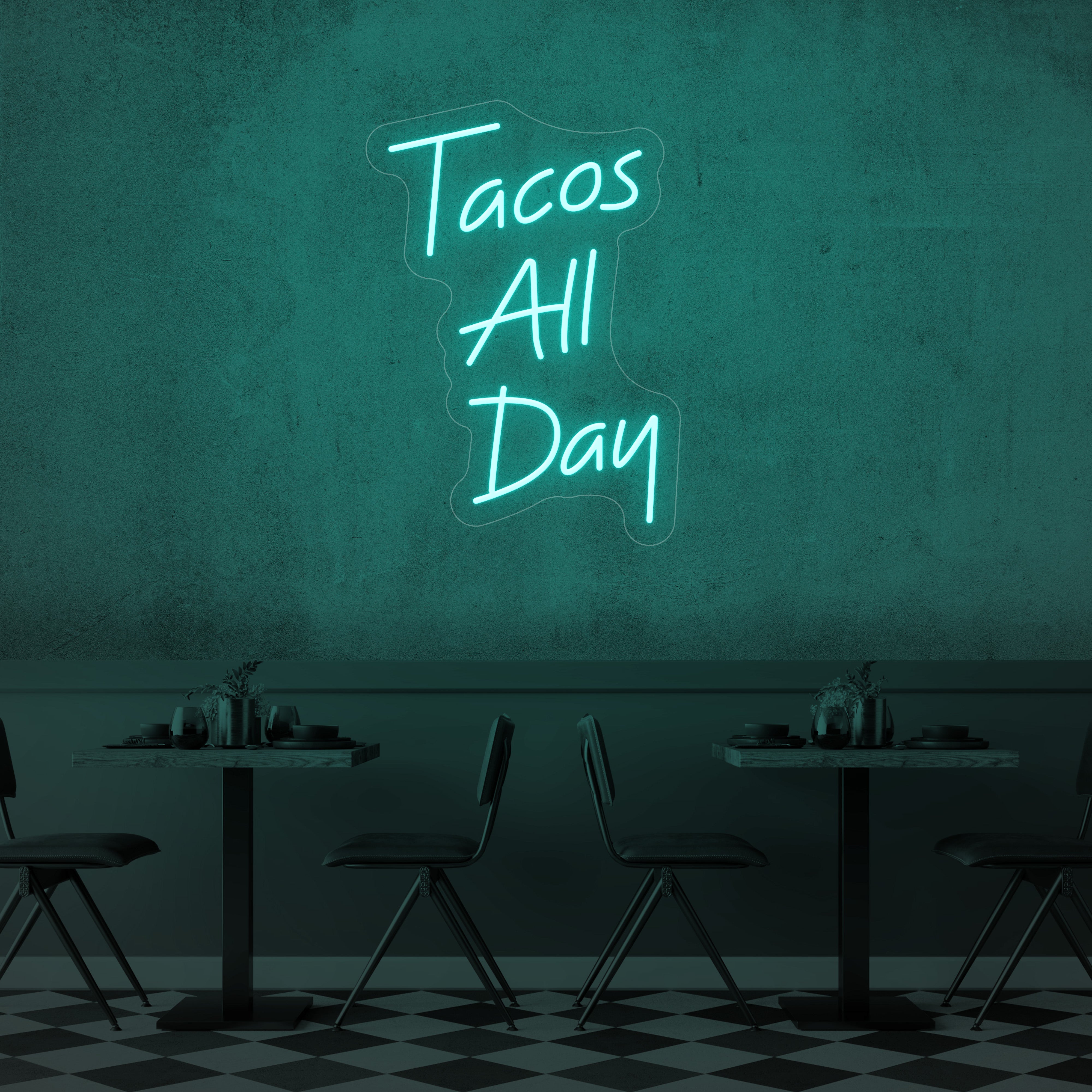 Tacos All Day LED Neon Sign