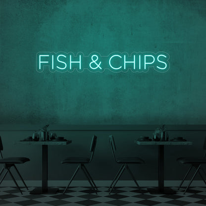 Fish & Chips LED Neon Sign