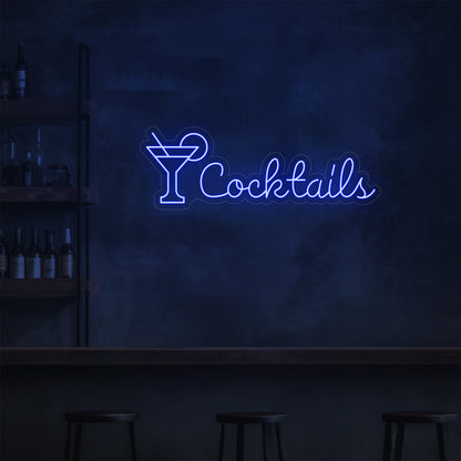 Cocktails Script LED Neon Sign