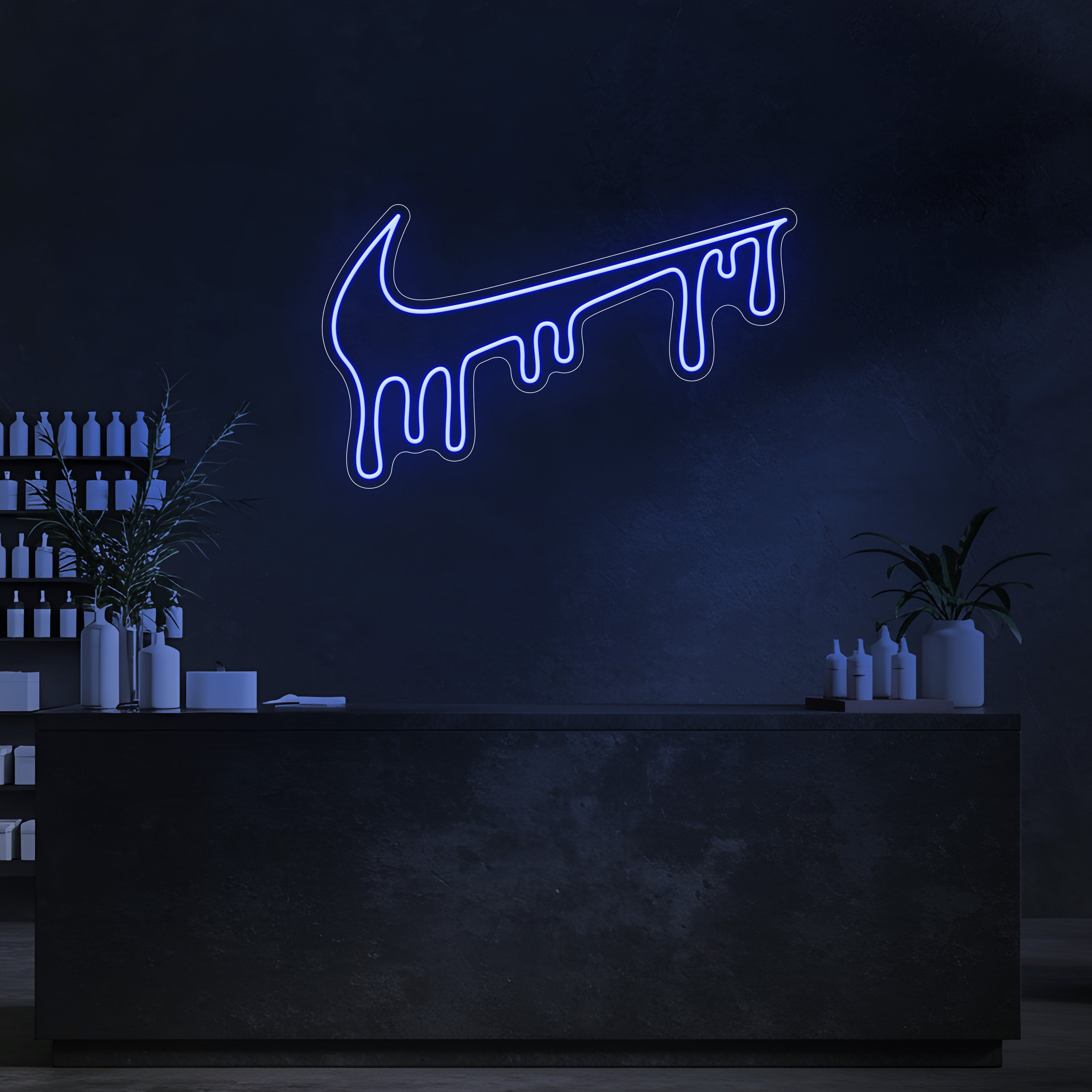 Drip Swoosh LED Neon Sign