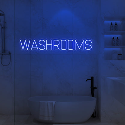 Washrooms LED Neon Sign
