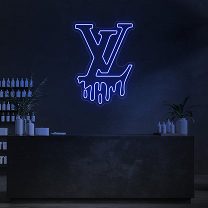 Drip LV LED Neon Sign