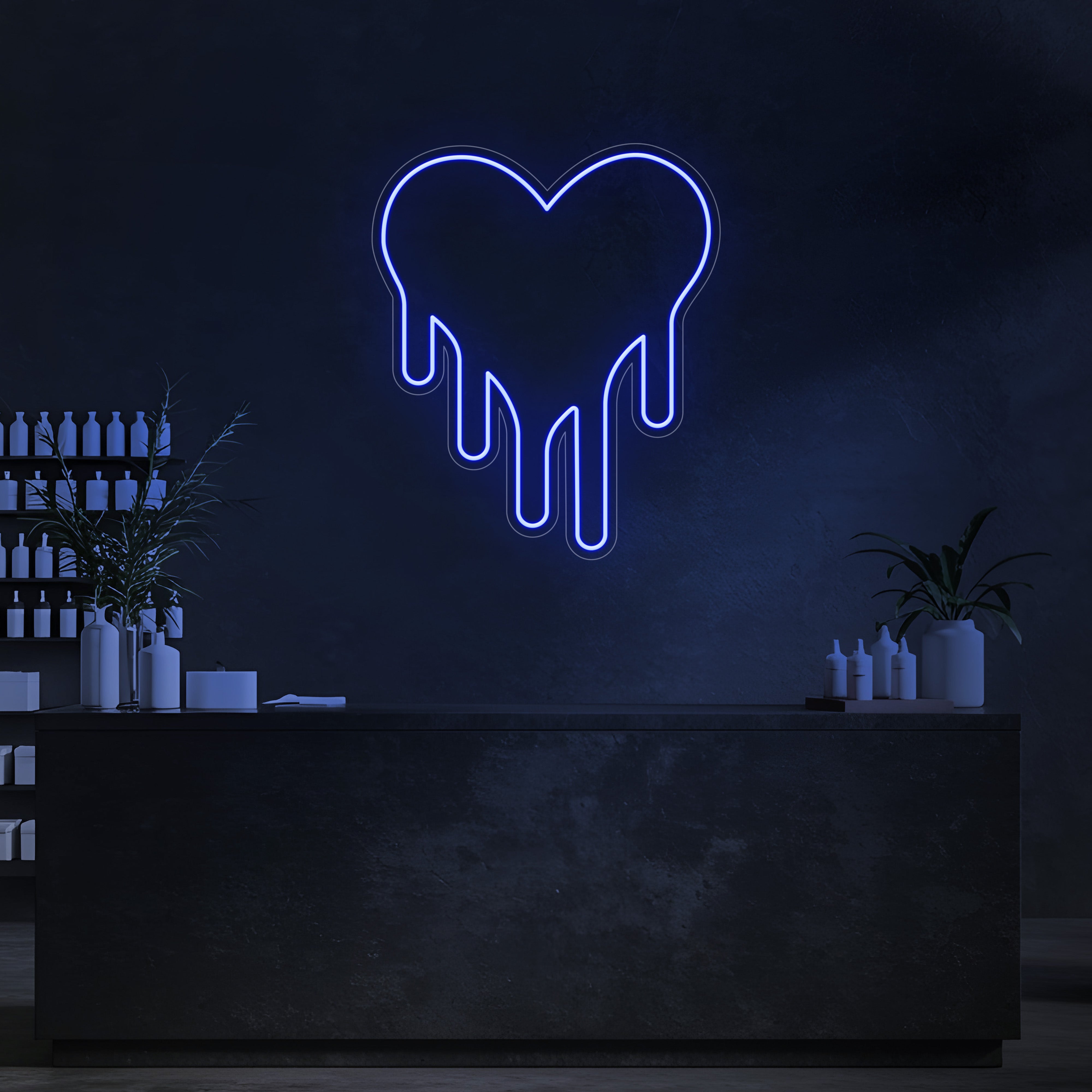 Drip Heart LED Neon Sign