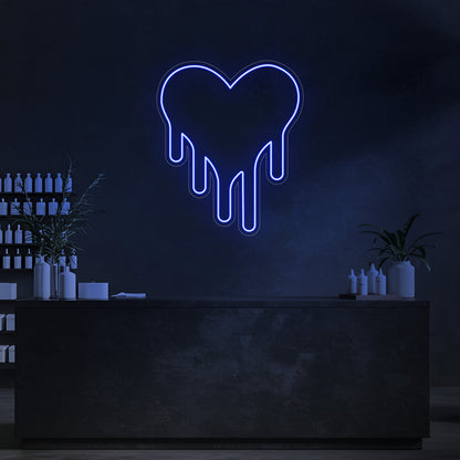 Drip Heart LED Neon Sign