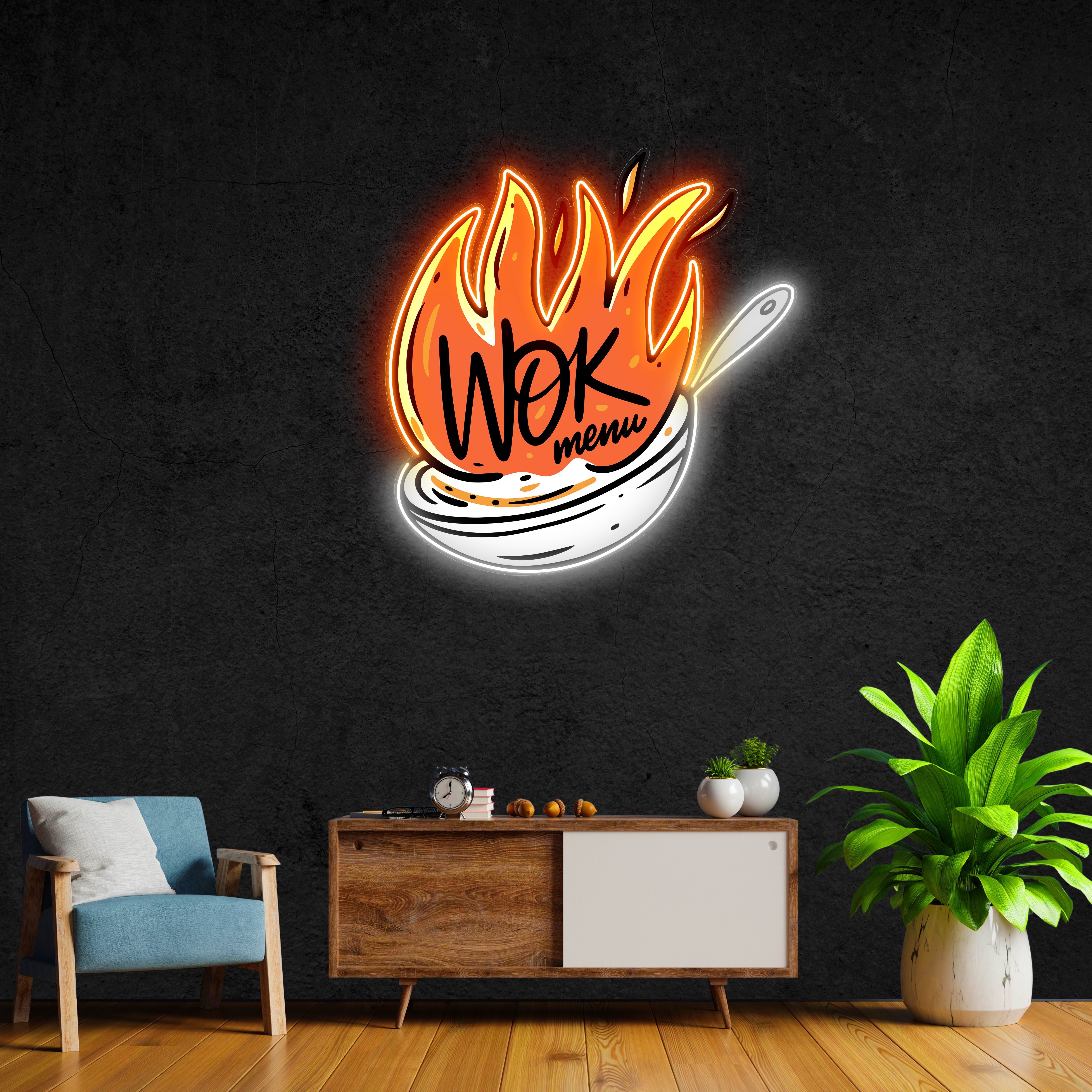 WOK LED Neon Pop Art