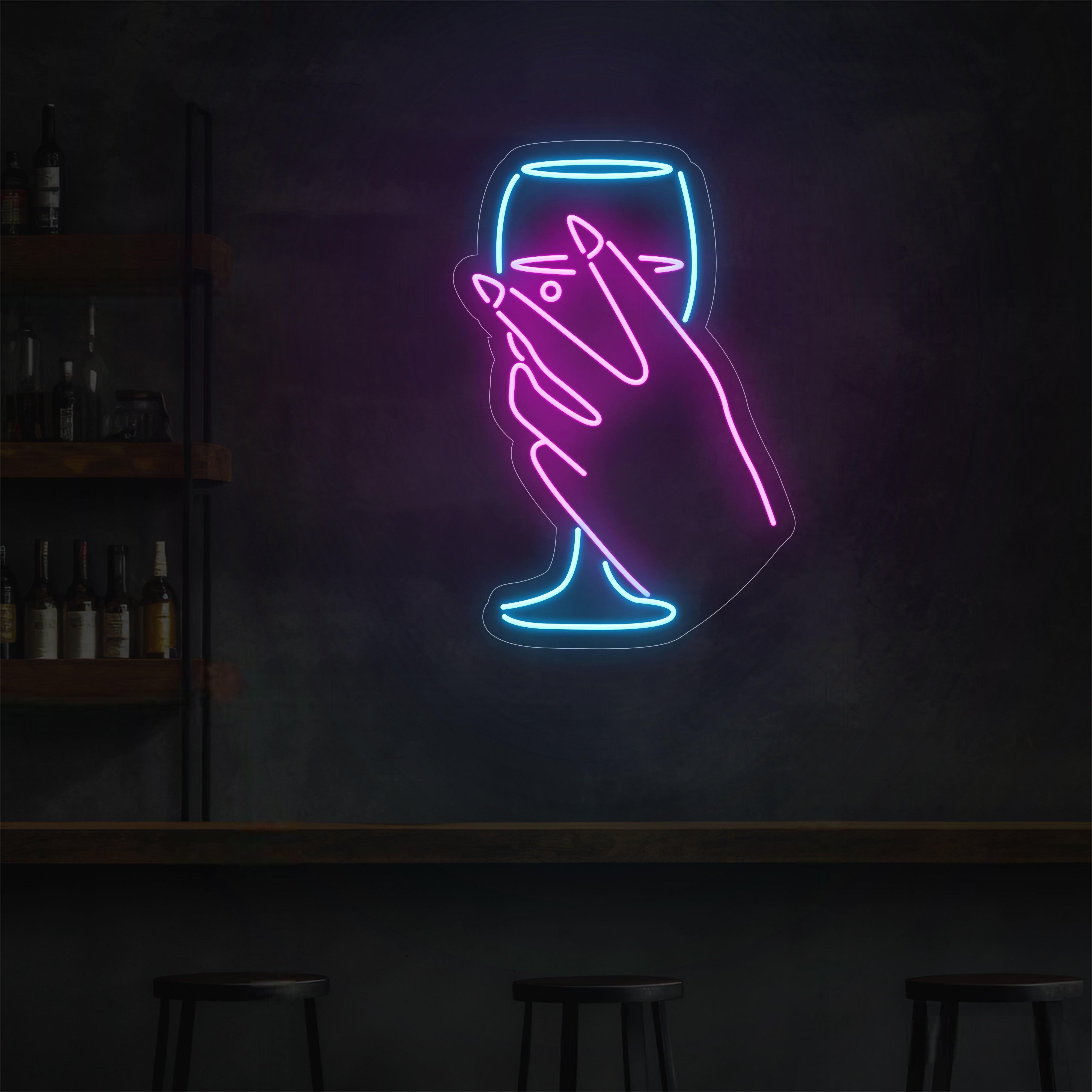 Raise Your Glass LED Neon Sign