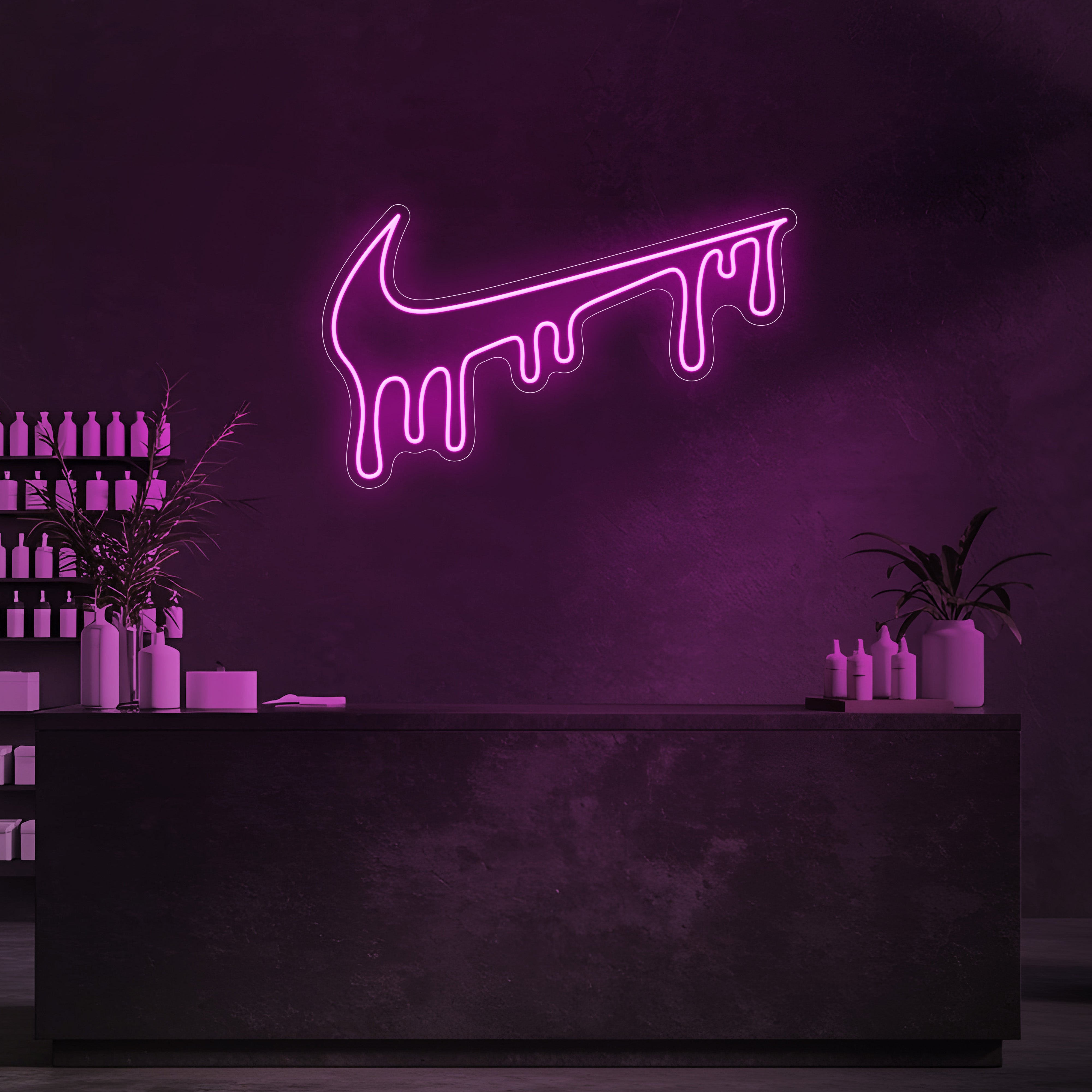 Drip Swoosh LED Neon Sign