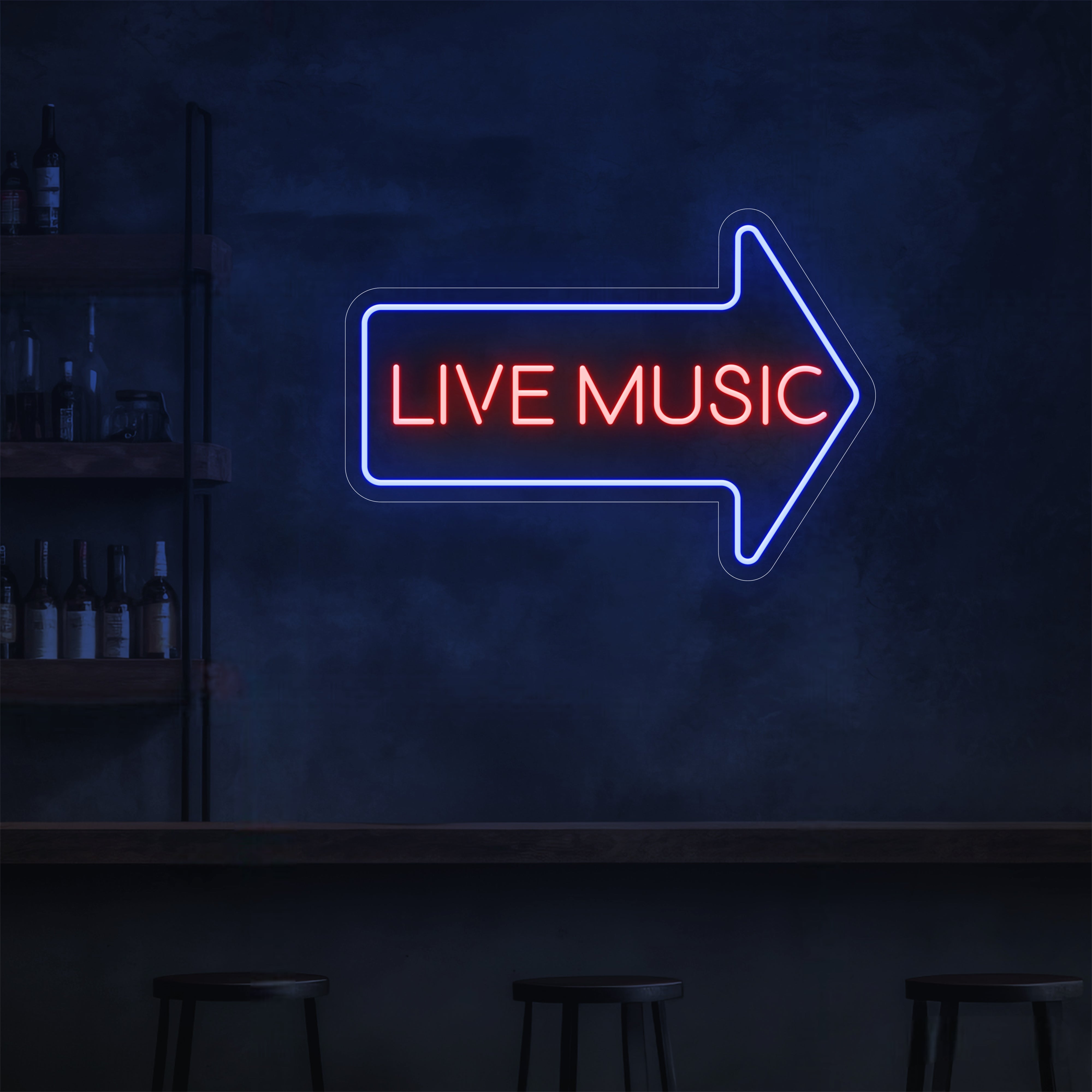 Live Music LED Neon Sign