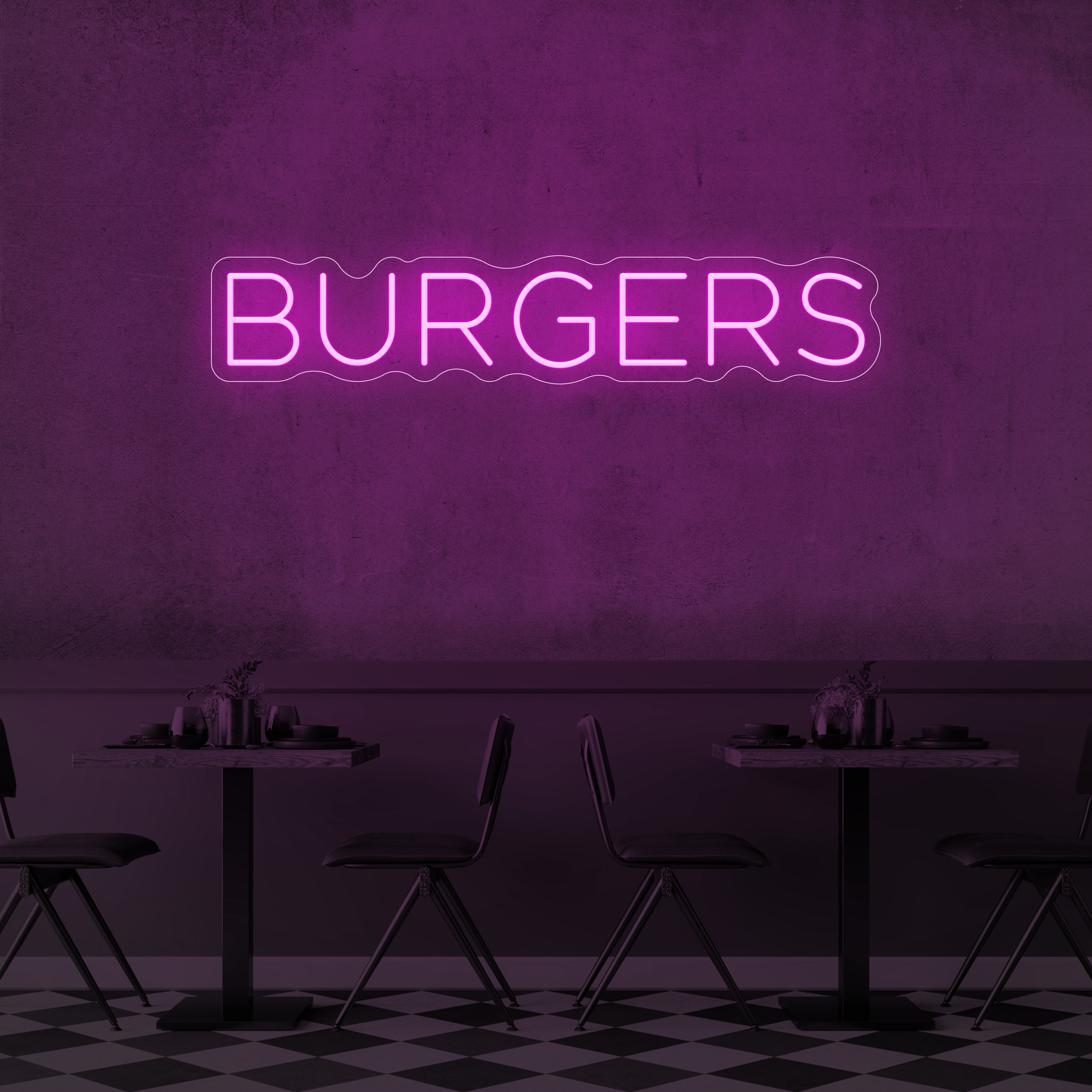 Burgers LED Neon Sign