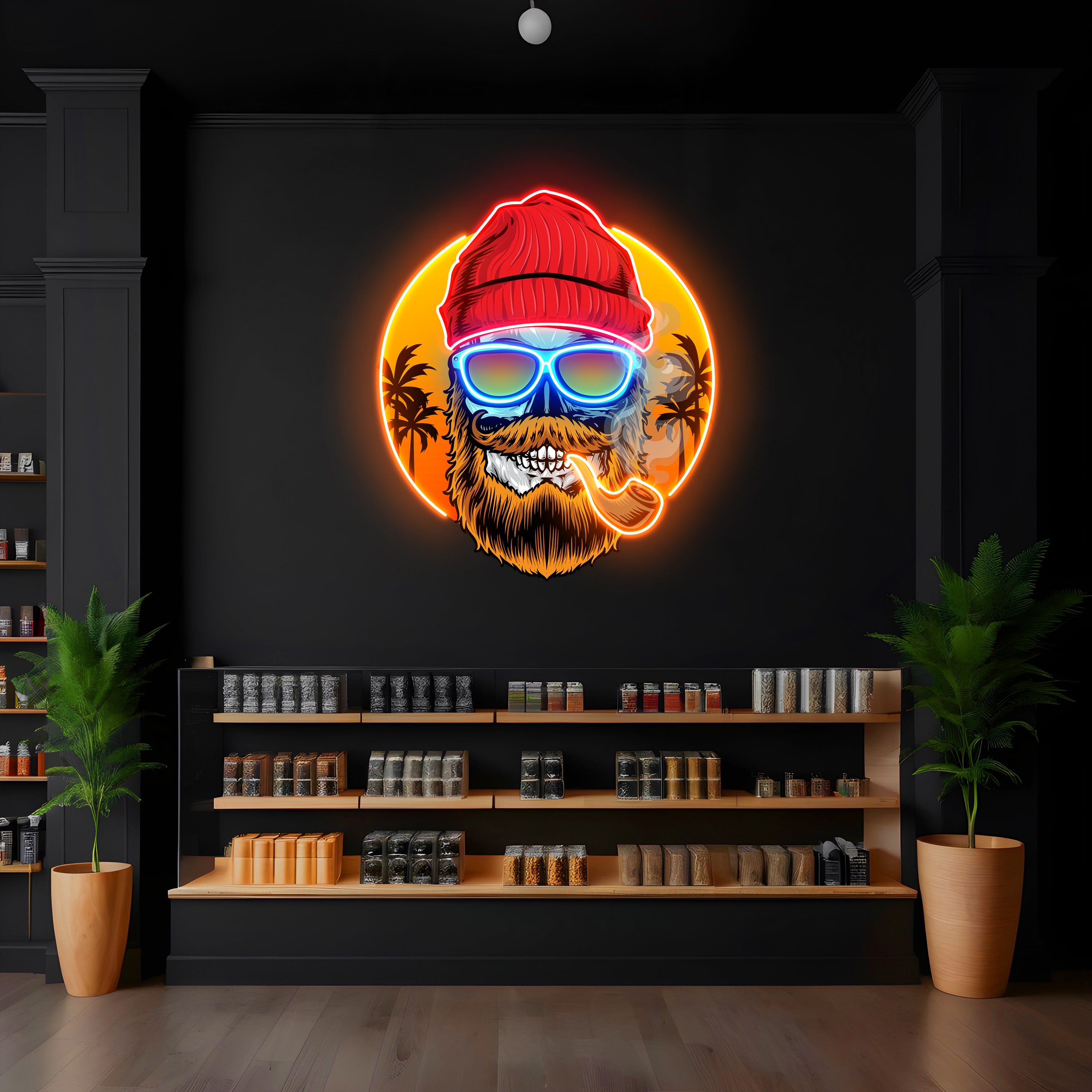 Sunset Cigars LED Neon Pop Art
