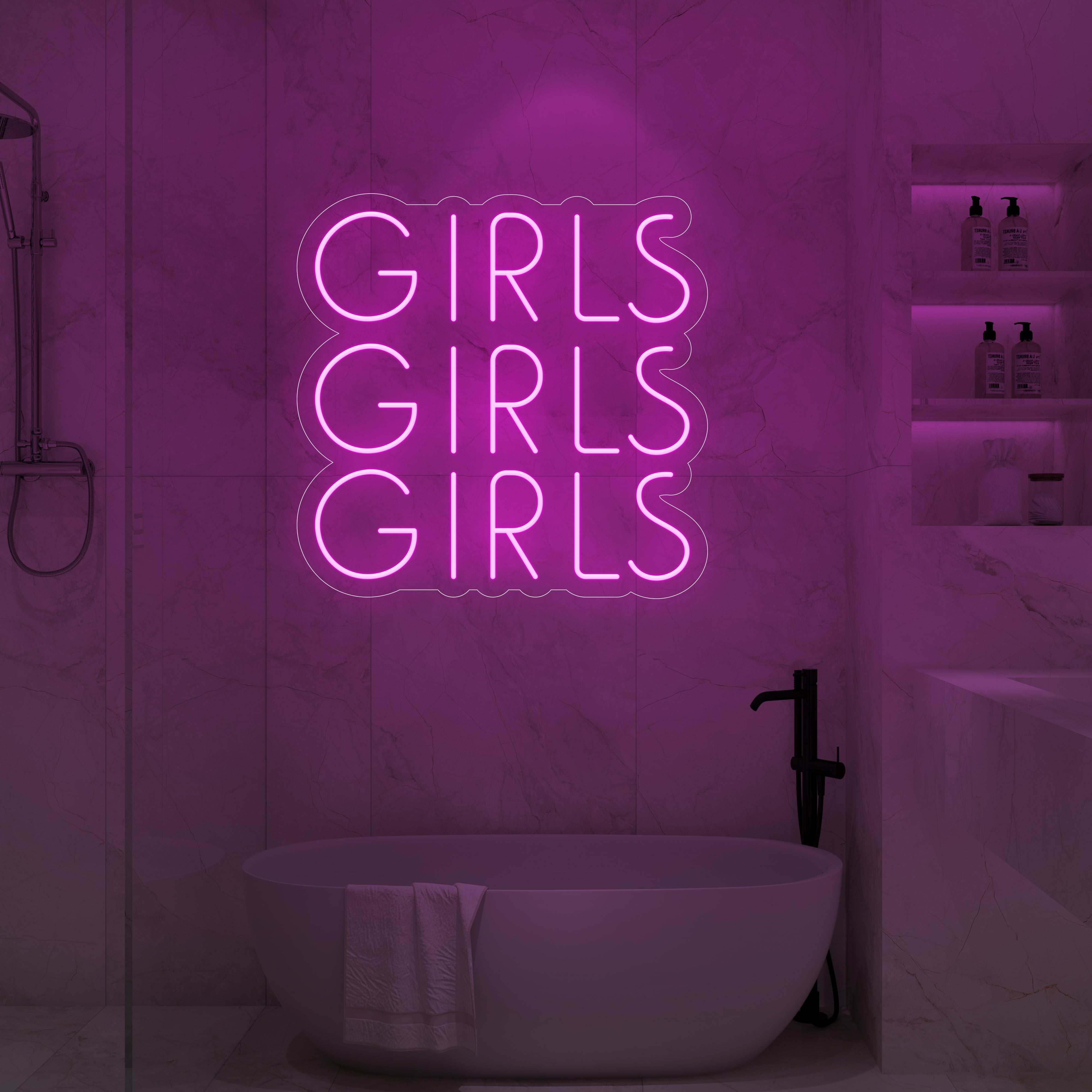 Girls Girls Girls LED Neon Sign