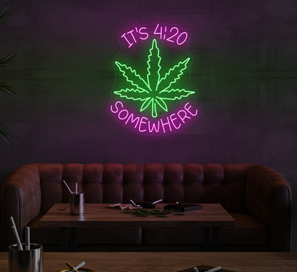 It's 4:20 Somewhere LED Neon Sign