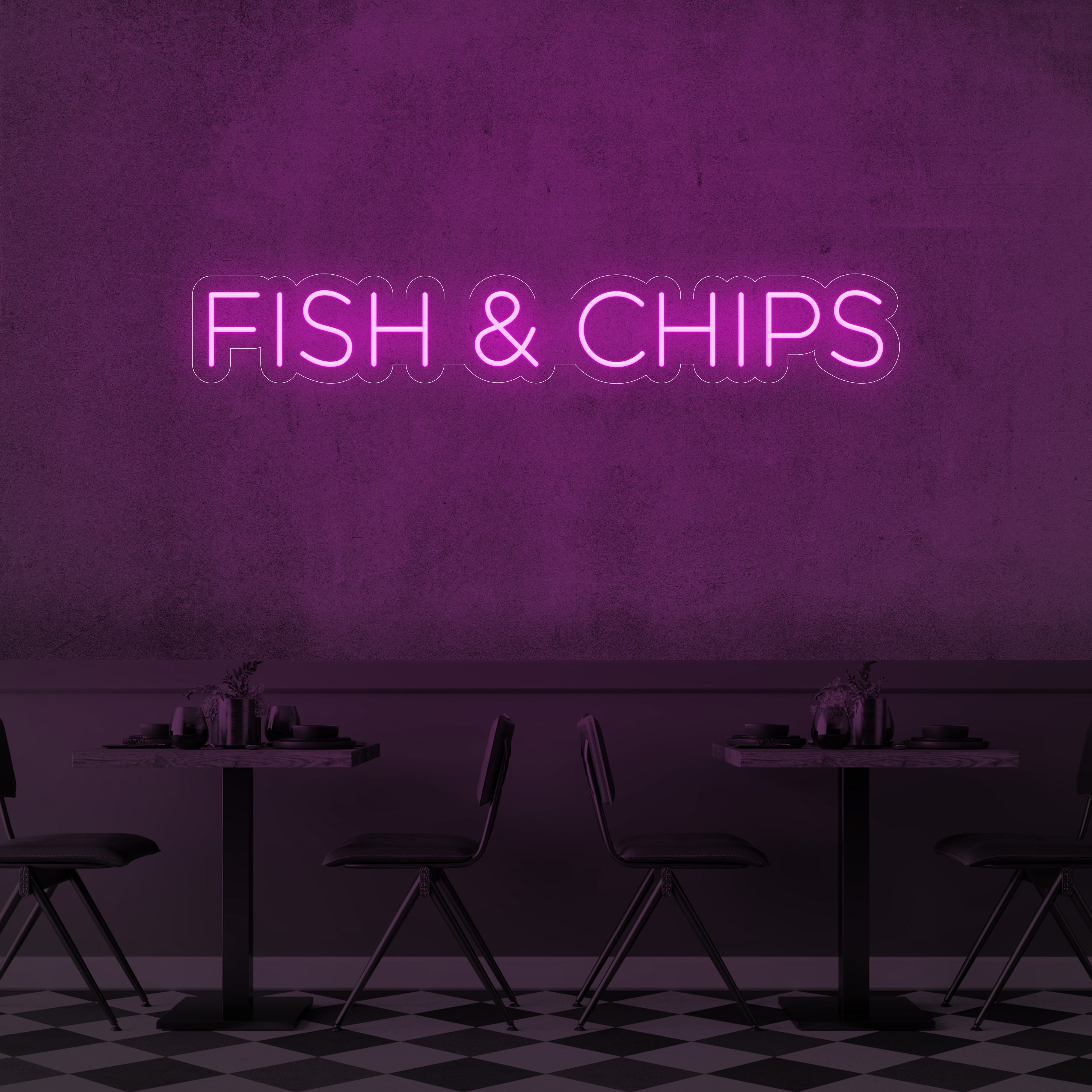 Fish & Chips LED Neon Sign