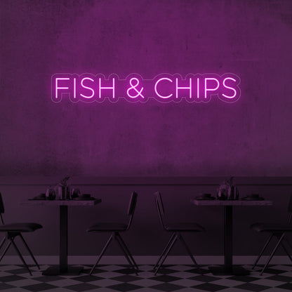 Fish & Chips LED Neon Sign