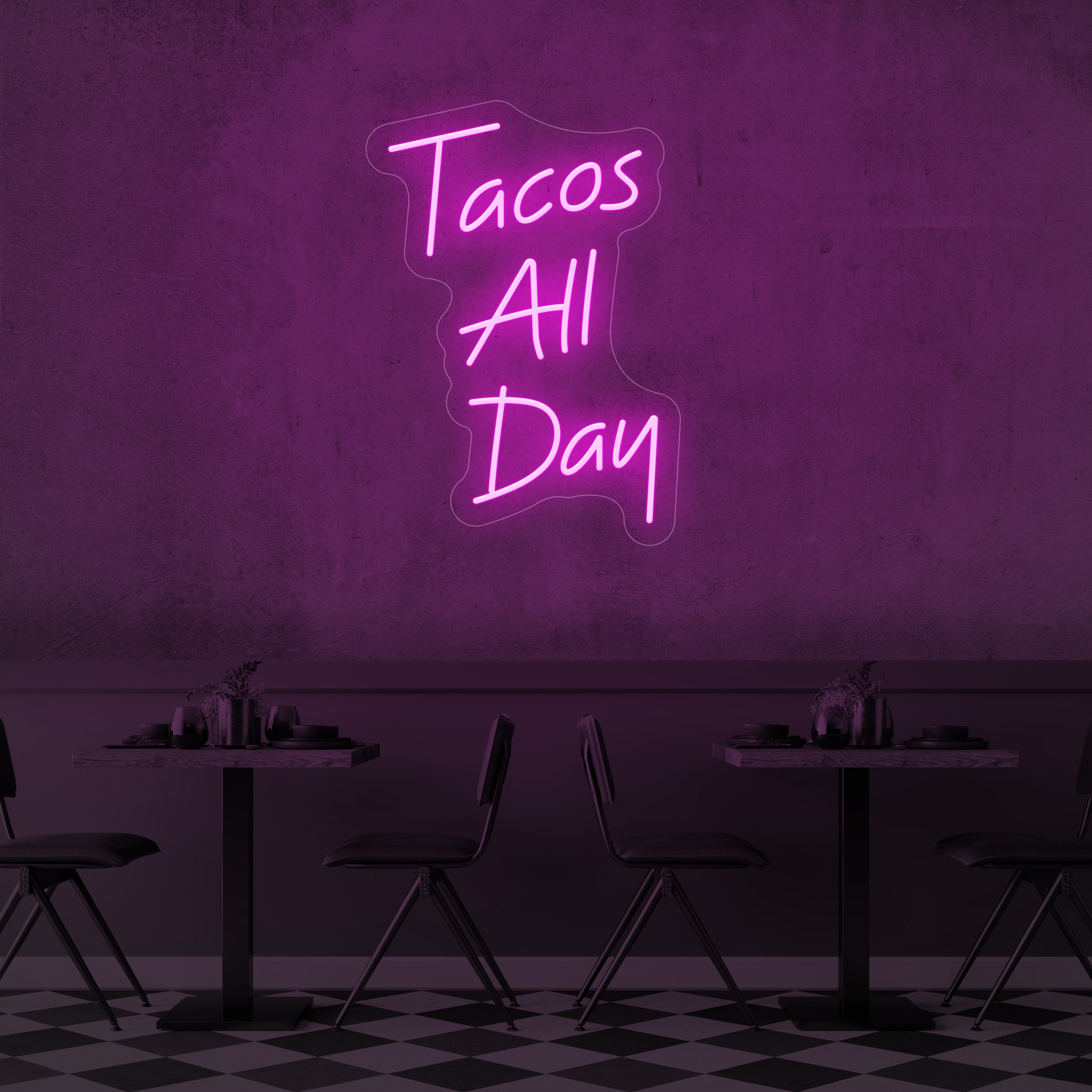 Tacos All Day LED Neon Sign