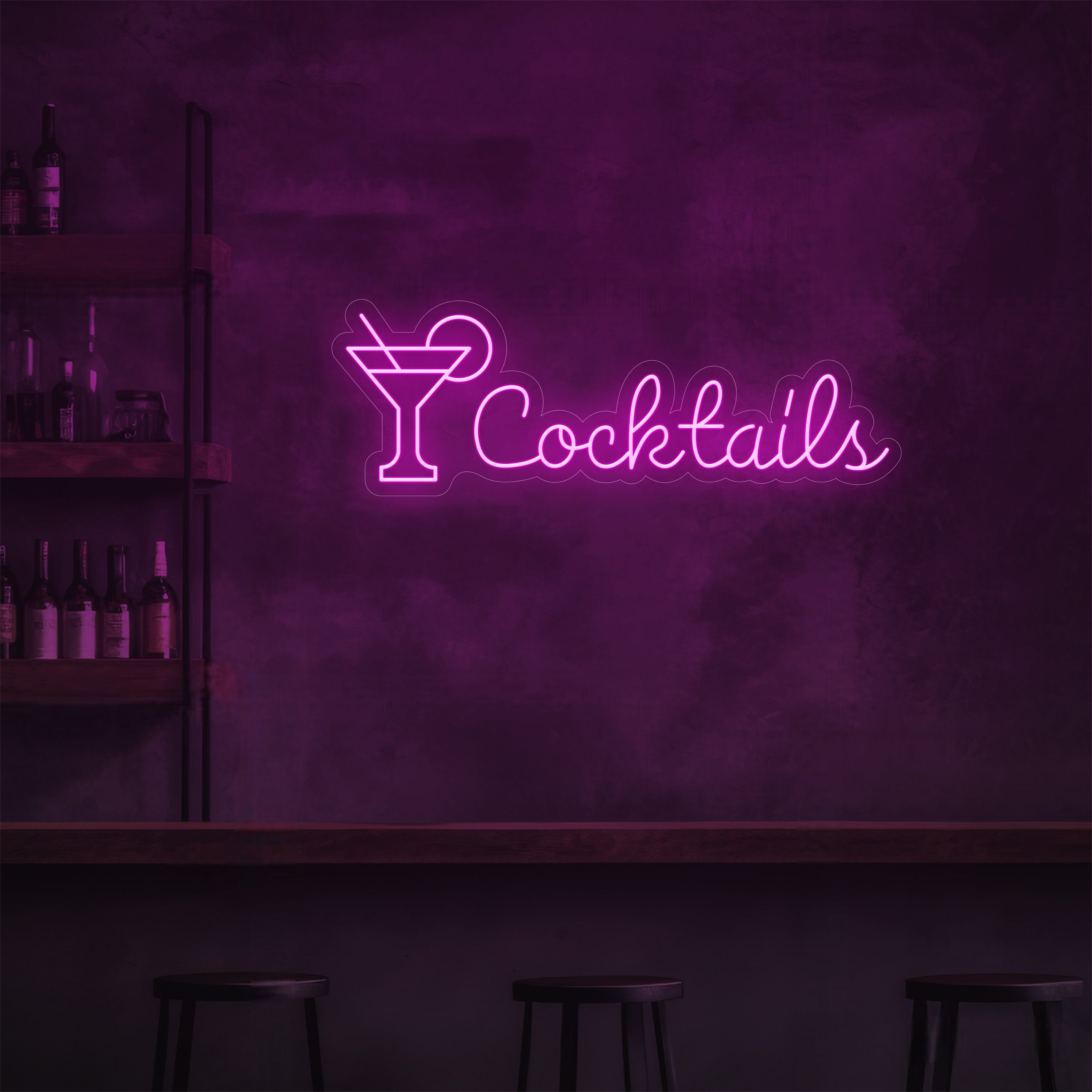 Cocktails Script LED Neon Sign