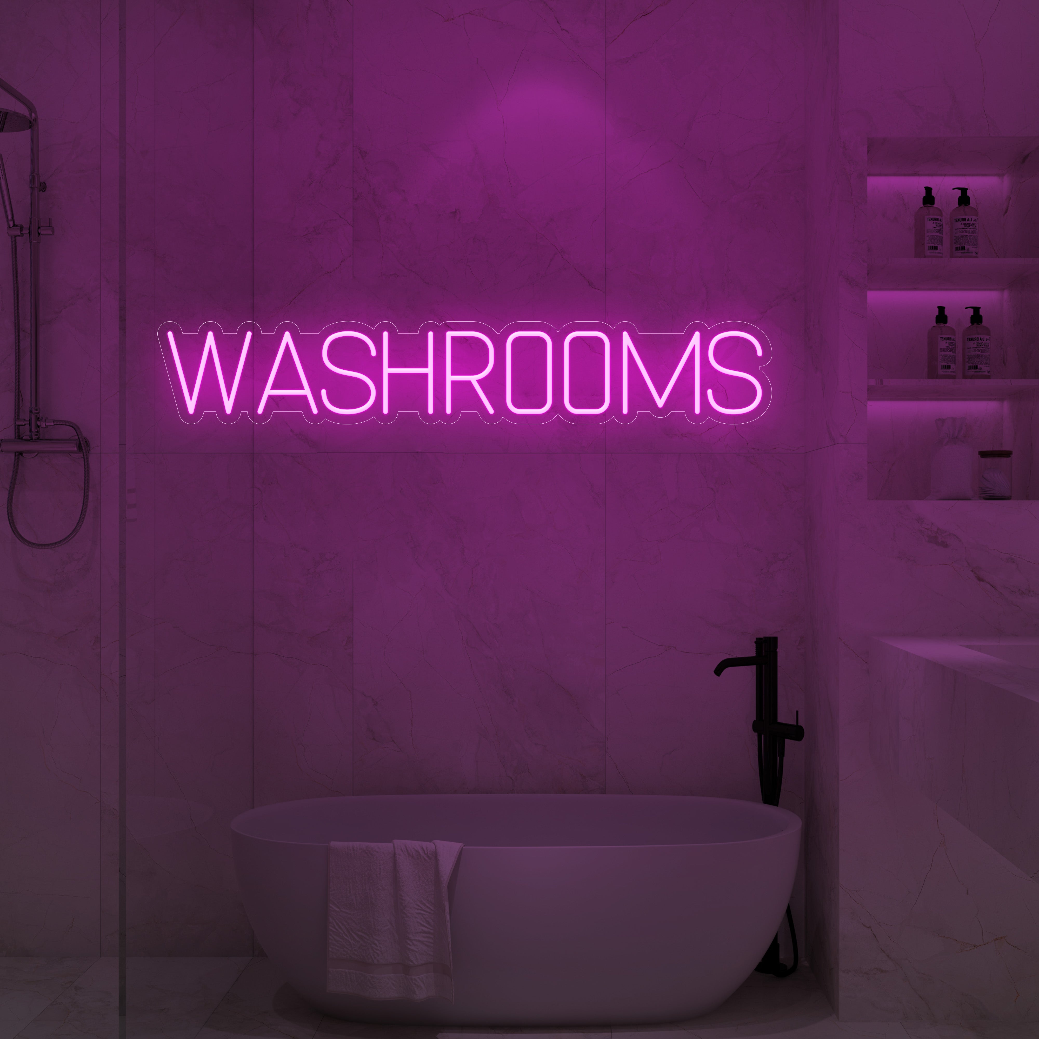 Washrooms LED Neon Sign